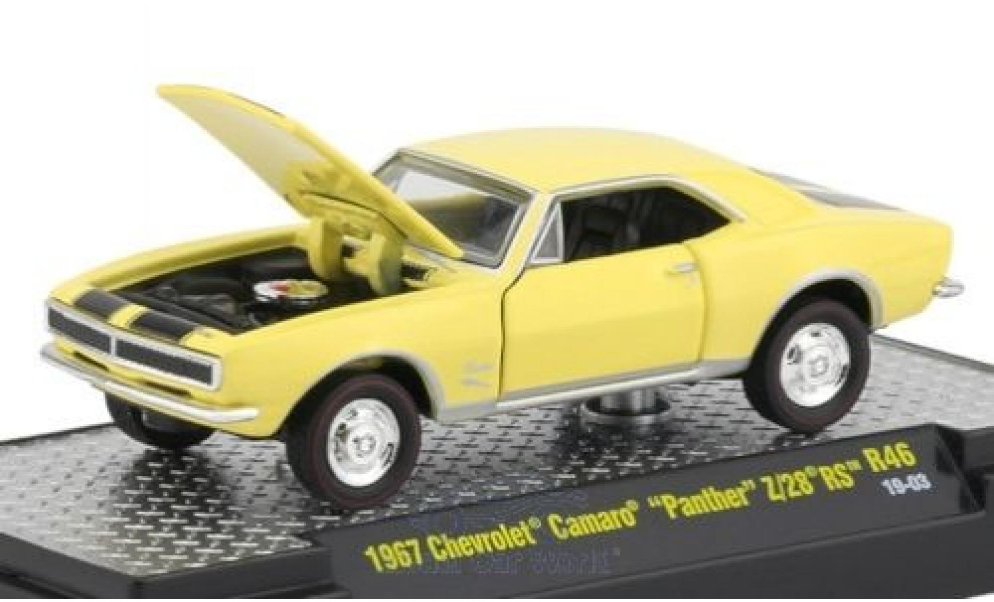 Chevrolet Camaro 1/64 M2 Machines Panther Z/28 RS yellow/black 1967 diecast model cars