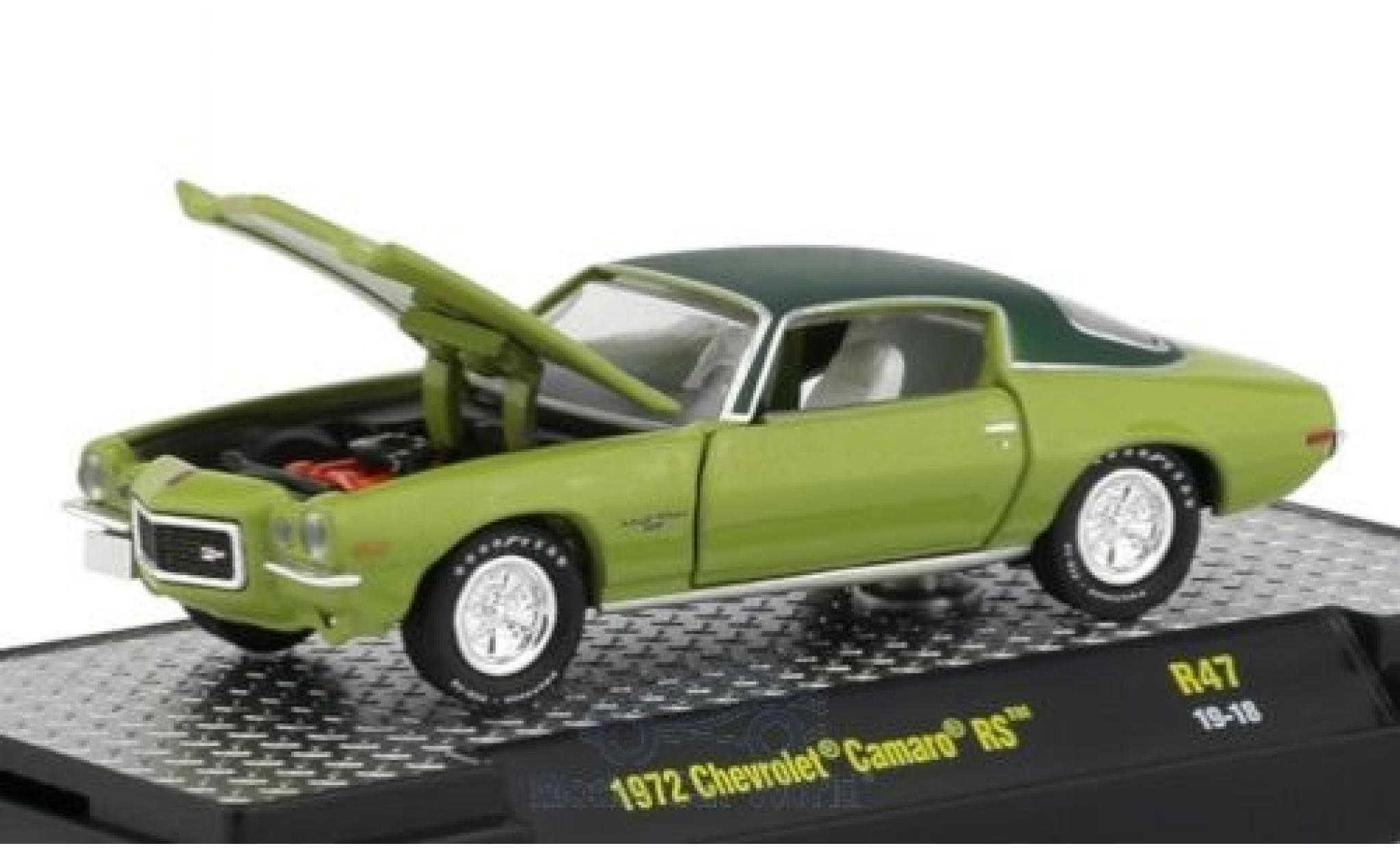 Chevrolet Camaro 1/64 M2 Machines RS green/matt-green 1972 diecast model cars