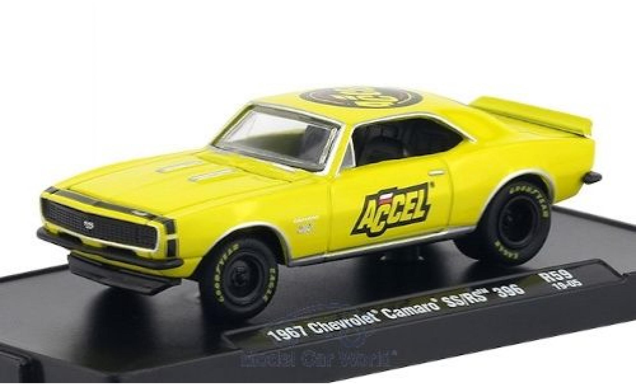 Chevrolet Camaro 1/64 M2 Machines SS/RS 396 yellow/black ACCEL 1967 diecast model cars