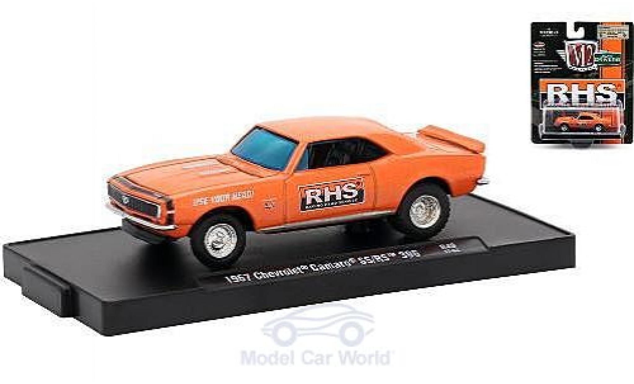 Chevrolet Camaro RS 1/64 M2 Machines SS/RS 396 metallic orange Racing Head Service (RHS) 1967 diecast model cars