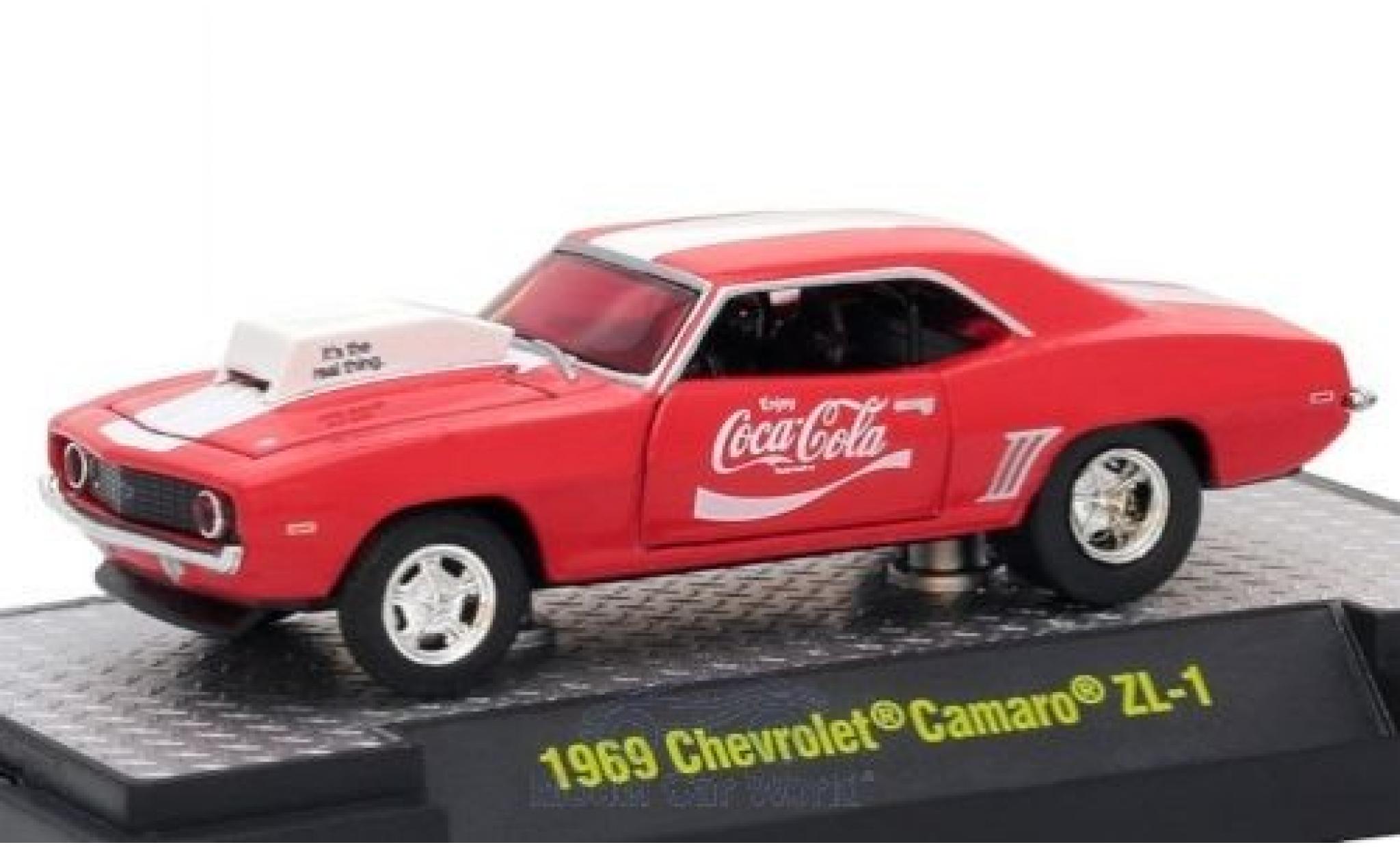 Chevrolet Camaro ZL1 1/64 M2 Machines ZL1 red/white Coca Cola 1969 diecast model cars