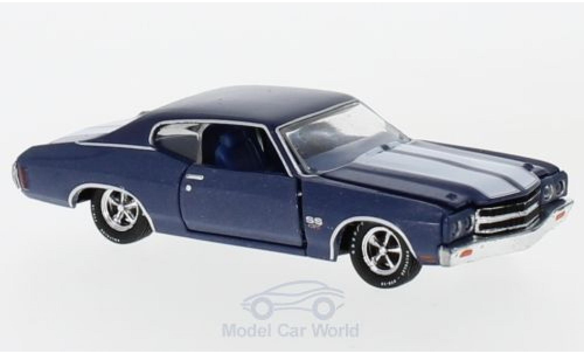 Chevrolet Chevelle 1970 1/64 M2 Machines Malibu SS 454 metallic blue/white 1970 diecast model cars
