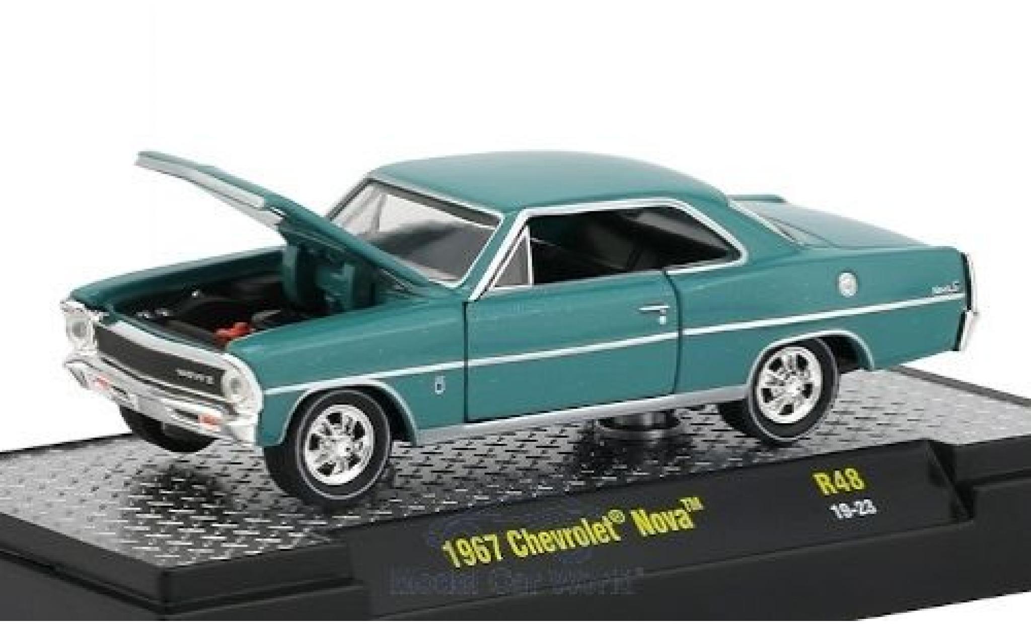 Chevrolet Nova 1/64 M2 Machines blue 1967 diecast model cars