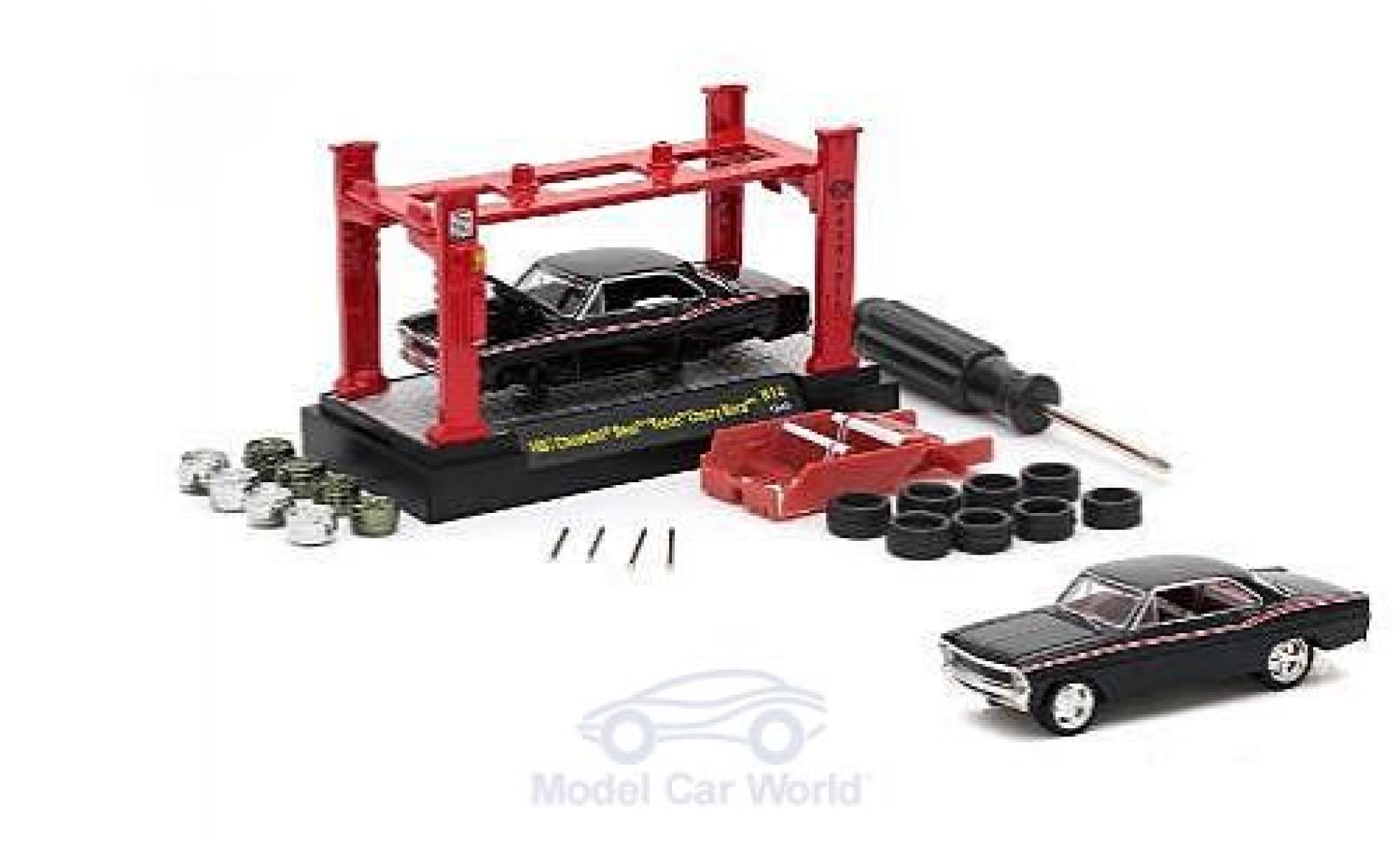 Chevrolet Nova 1/64 M2 Machines Foose Cherry black 1967 Model-Kit Bausatz inklusive 4 Ersatzr&auml;dern diecast model cars