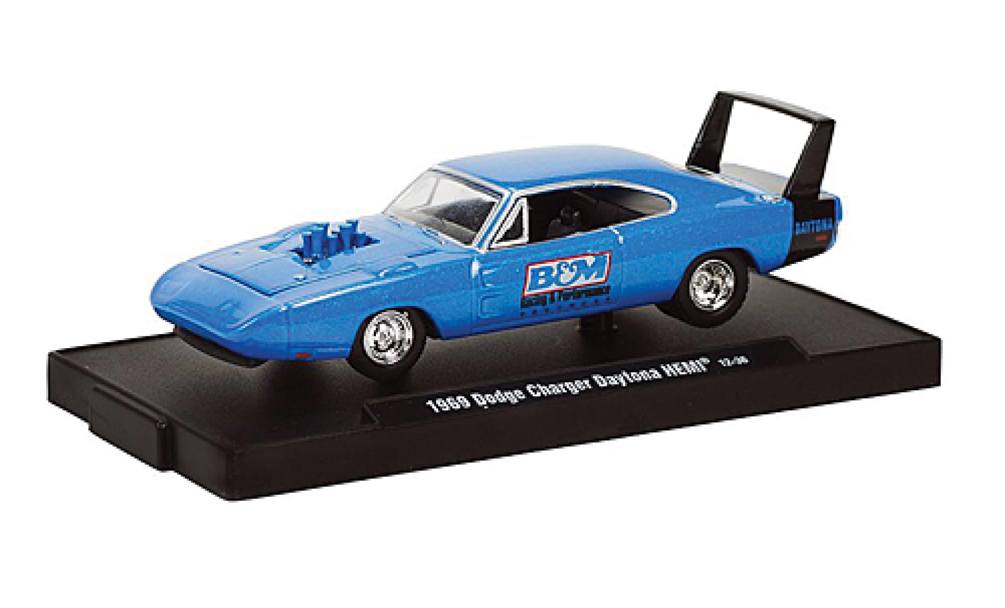 Dodge Charger 1/64 M2 Machines Daytona HEMI metallic blue B & M 1969 voiture Drivers diecast model cars