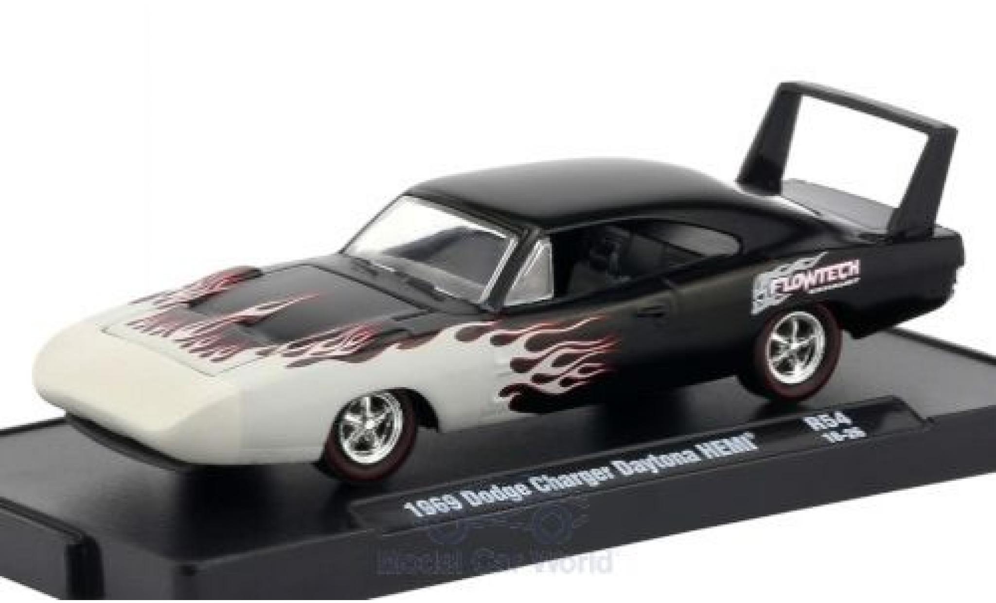 Dodge Charger Daytona 1/64 M2 Machines Daytona HEMI black/Dekor 1969 diecast model cars