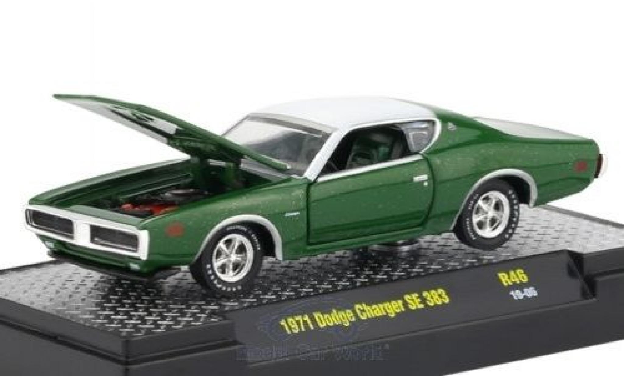 Dodge Charger 1/64 M2 Machines SE 383 green/white 1971 diecast model cars