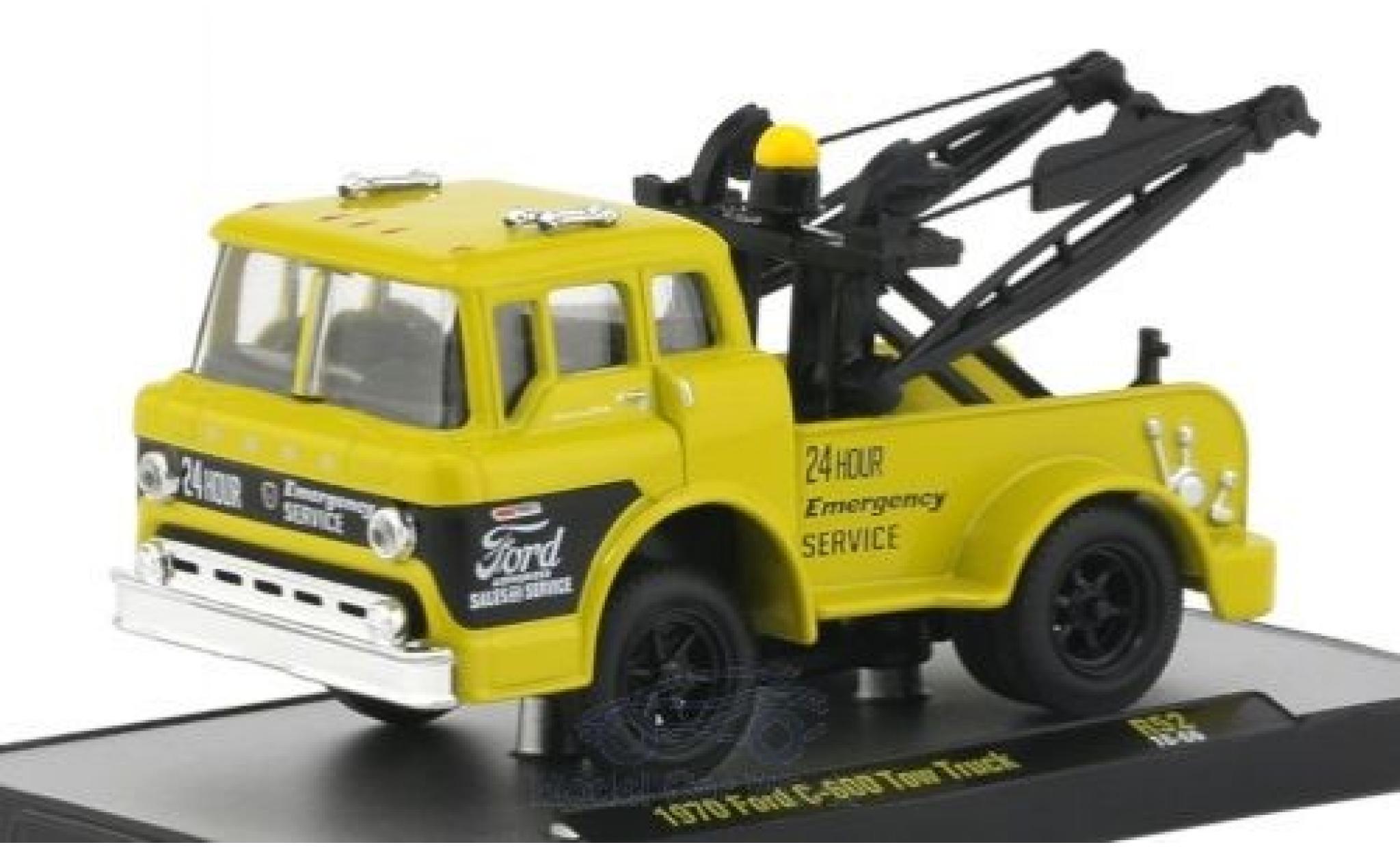Ford C600 1/64 M2 Machines C-600 Tow Truck yellow/black 1970 diecast model cars