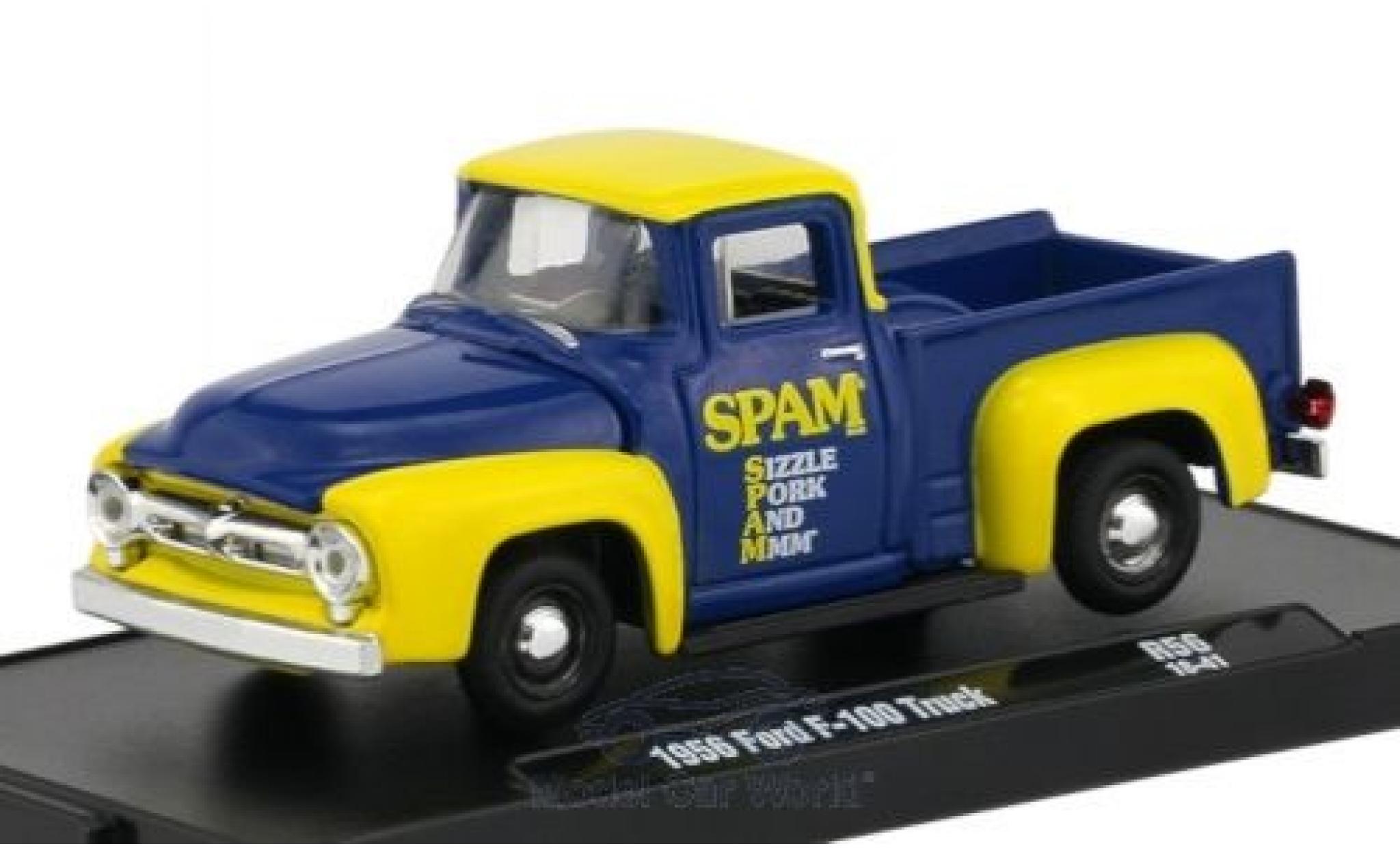 Ford F-1 1/64 M2 Machines 00 blue/yellow 1956 diecast model cars