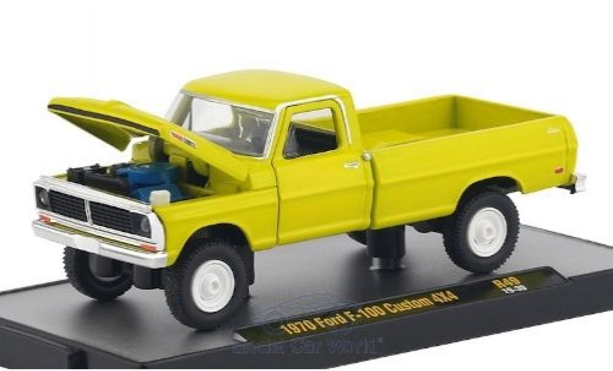 Ford F-1 1/64 M2 Machines 00 Custom 4x4 yellow 1970 diecast model cars