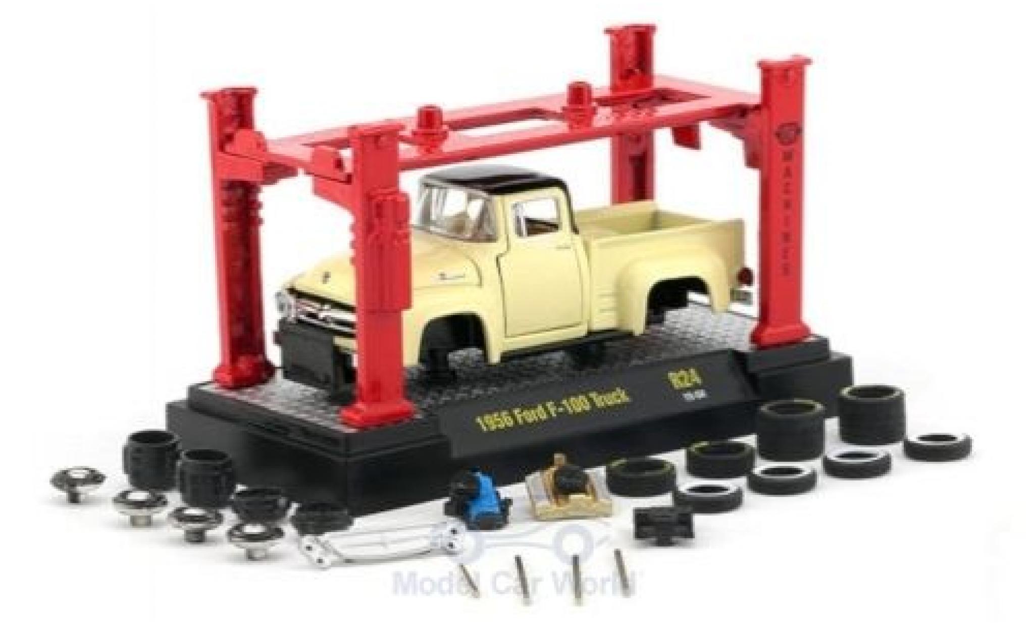Ford F-1 1/64 M2 Machines 00 beige/black 1956 Model-Kit Bausatz inklusive 4 Ersatzr&auml;dern diecast model cars