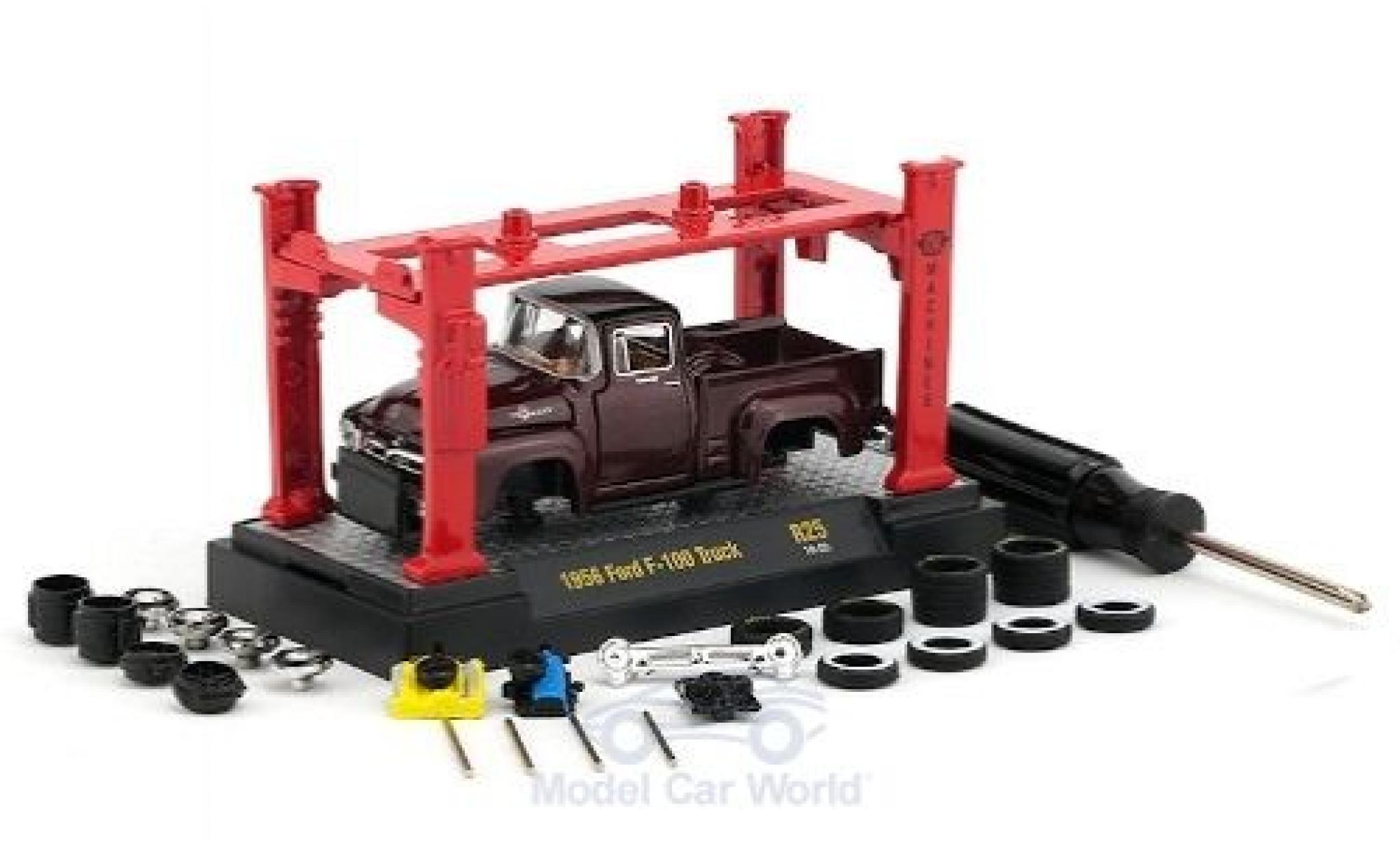 Ford F-1 1/64 M2 Machines 00 metallic red 1956 Model-Kit Bausatz inklusive 4 Ersatzr&auml;dern diecast model cars