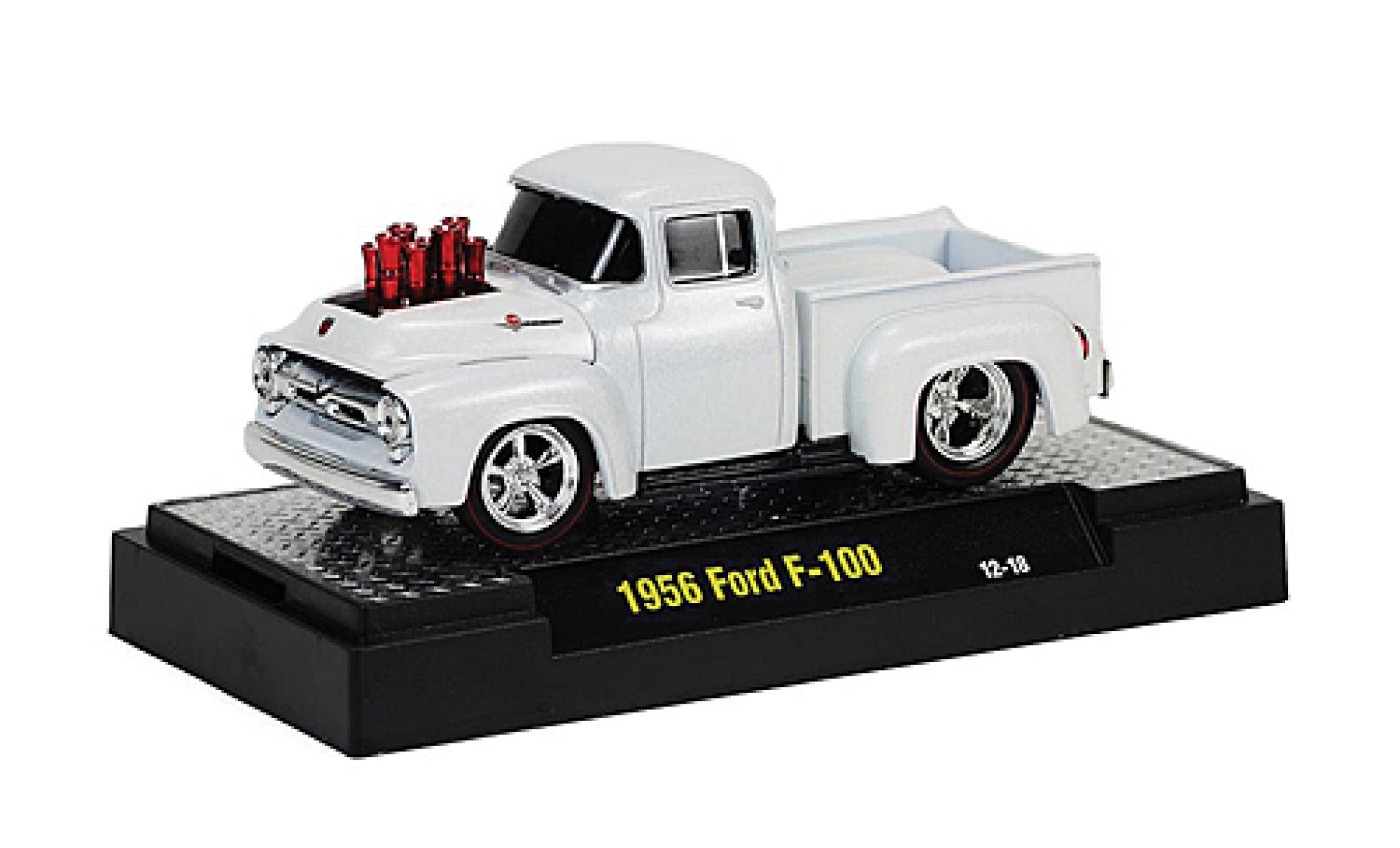 Ford F-100 1/64 M2 Machines F 100 Tuning white 1956 Ground Pounders diecast model cars