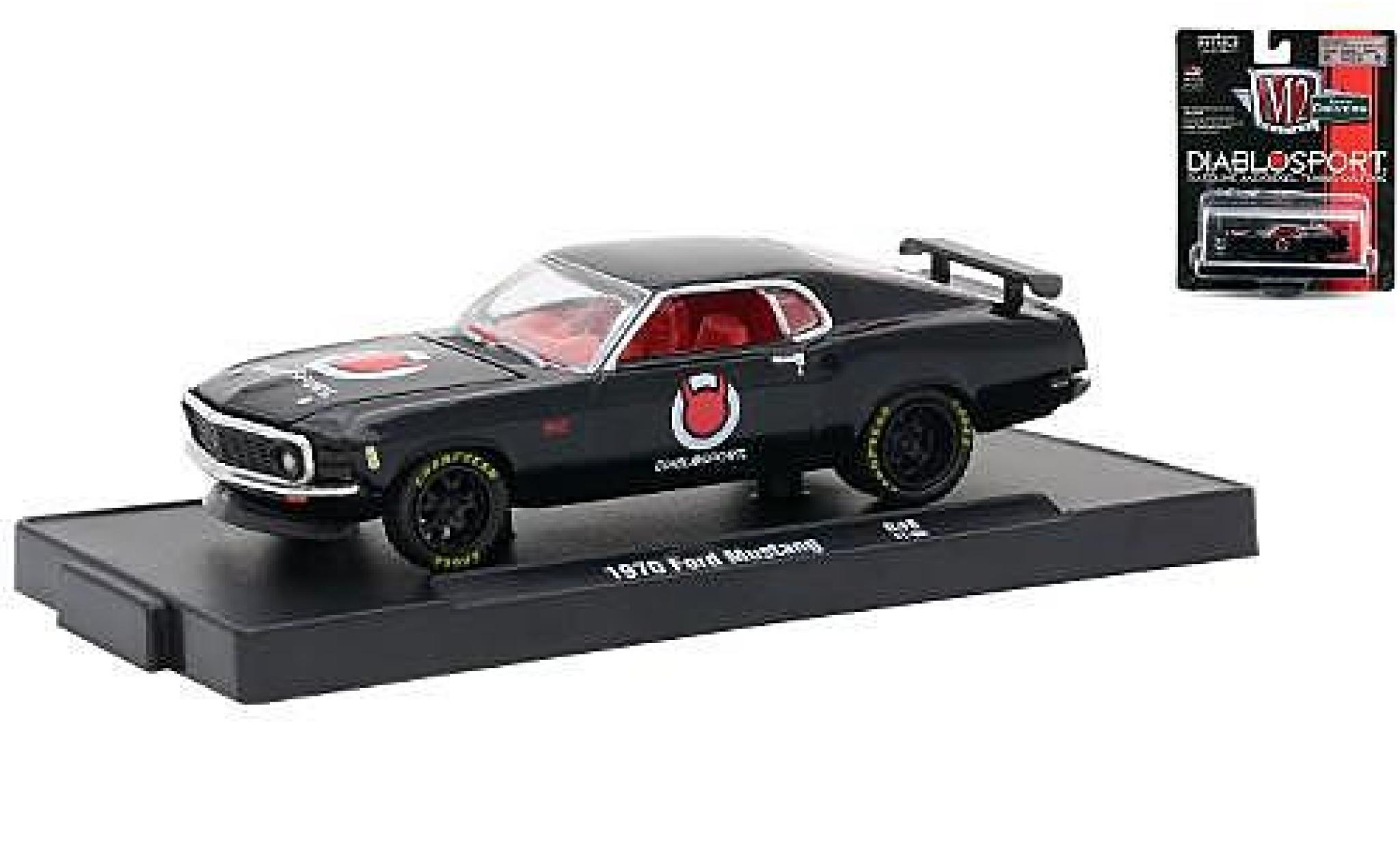 Ford Mustang 1/64 M2 Machines black Diablo Sport 1970 diecast model cars