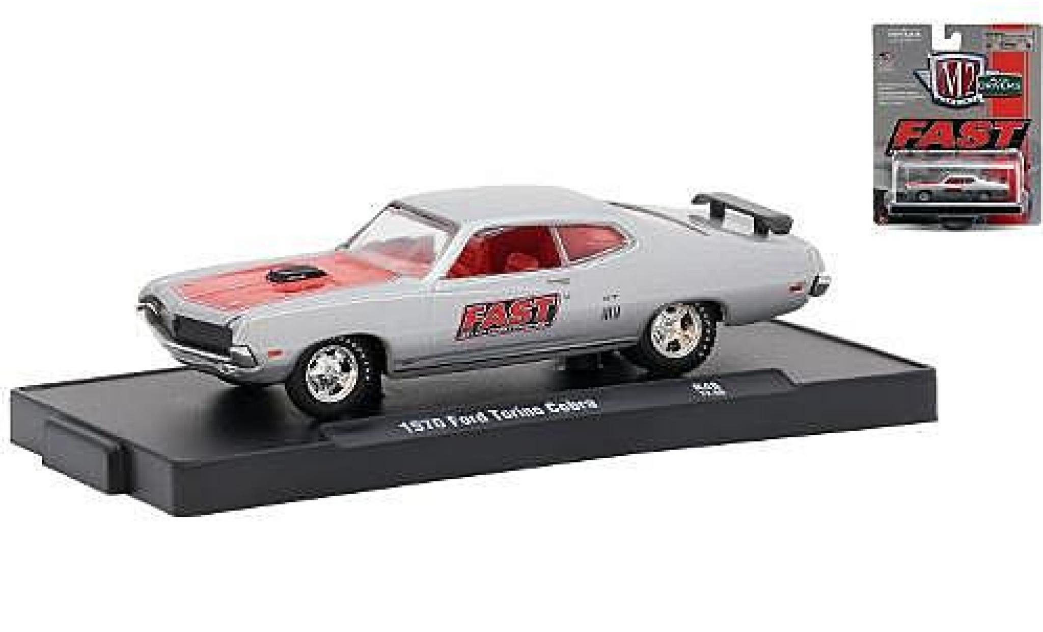 Ford Torino 1/64 M2 Machines Cobra grey/red FAST (Fuel Air Spark Technology) 1970 diecast model cars
