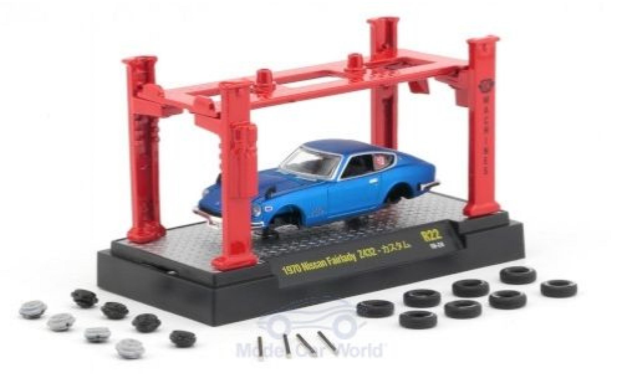 Nissan Fairlady Z Z432 1/64 M2 Machines 432 metallic blue 1970 Model-Kit Bausatz inklusive 4 Ersatzr&auml;dern diecast model cars