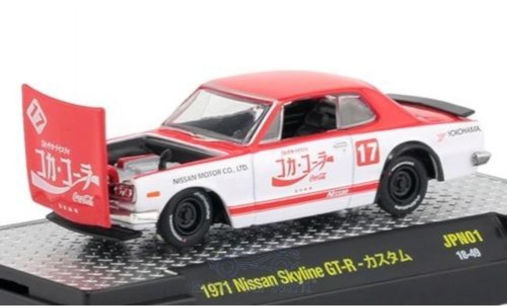 Nissan Skyline 1/64 M2 Machines GT-R red/white Coca Cola 1971 diecast model cars