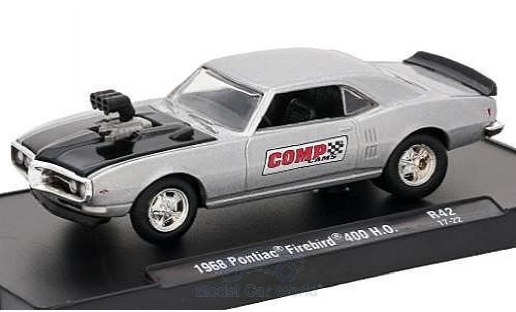 Pontiac Firebird 1/64 M2 Machines 400 H.O. grey/black Comp Cams 1968 Auto-Drivers Release 42 ohne Vitrine diecast model cars
