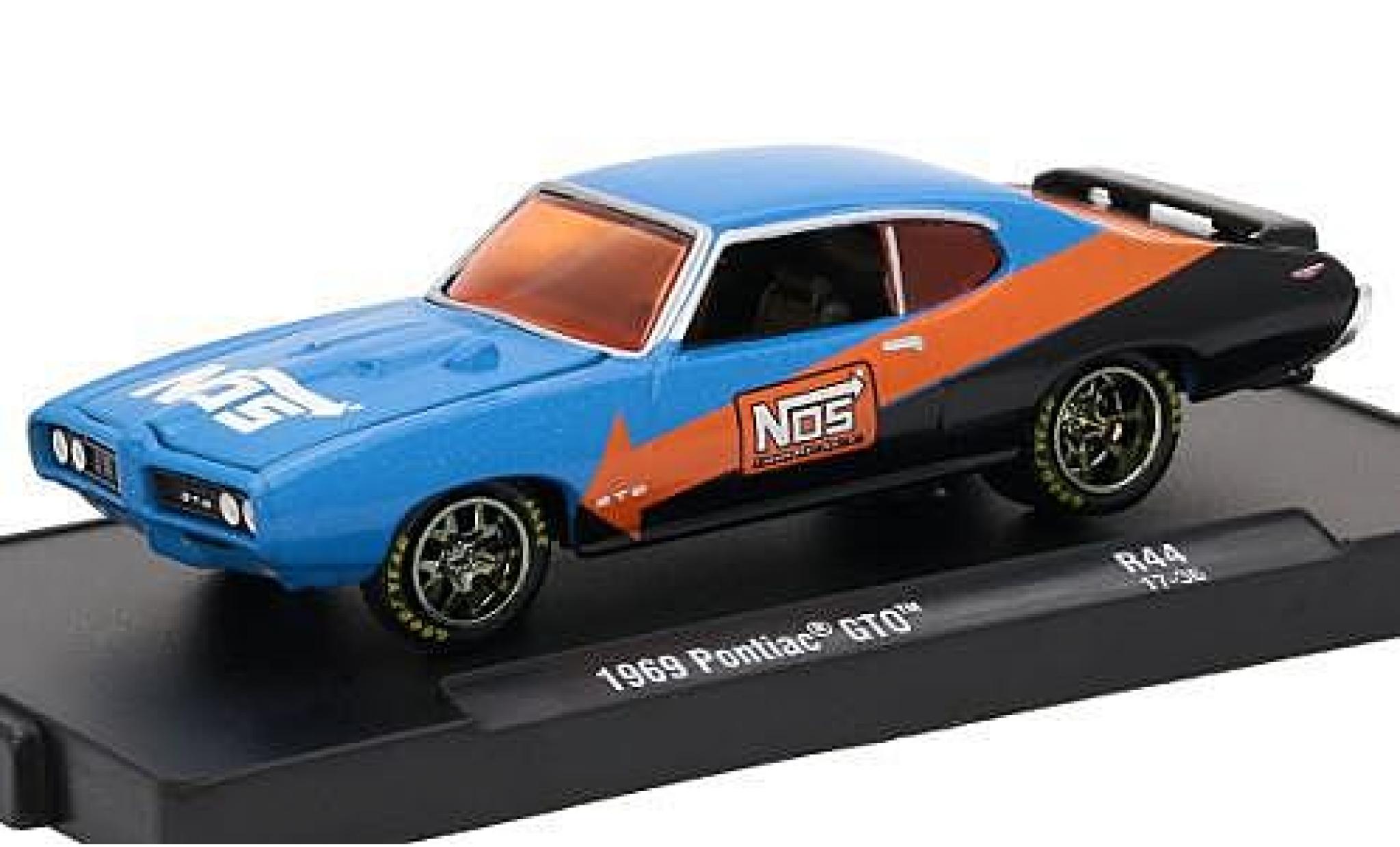 Pontiac GTO 1/64 M2 Machines metallic blue/black Nos 1969 voiture-Drivers Release 44 sans Vitrine diecast model cars