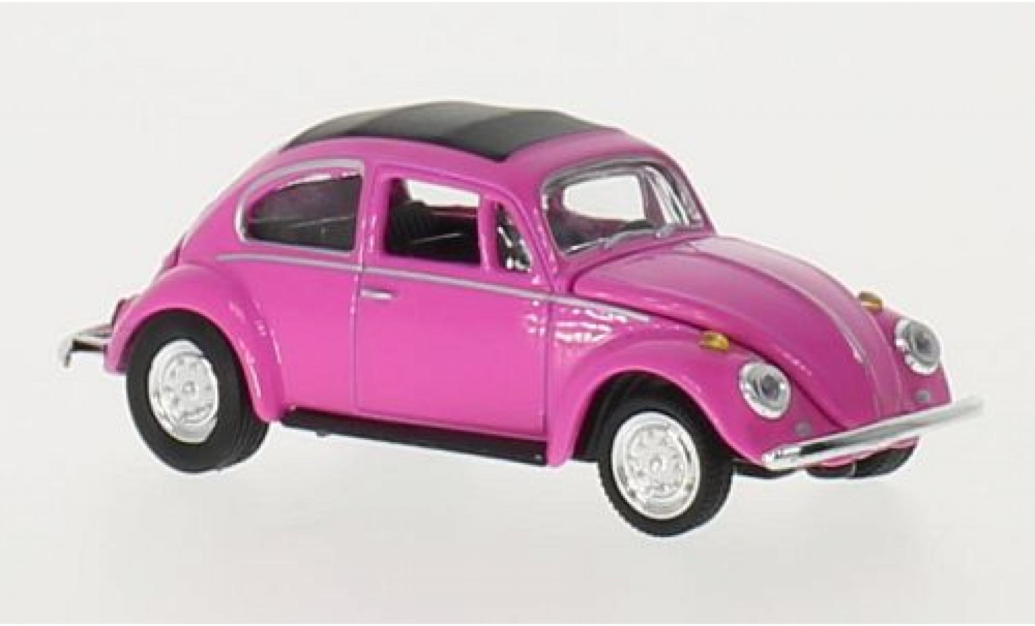 Volkswagen Beetle 1/64 M2 Machines Deluxe pink U.S.A.Model 1967 greyne jantes diecast model cars