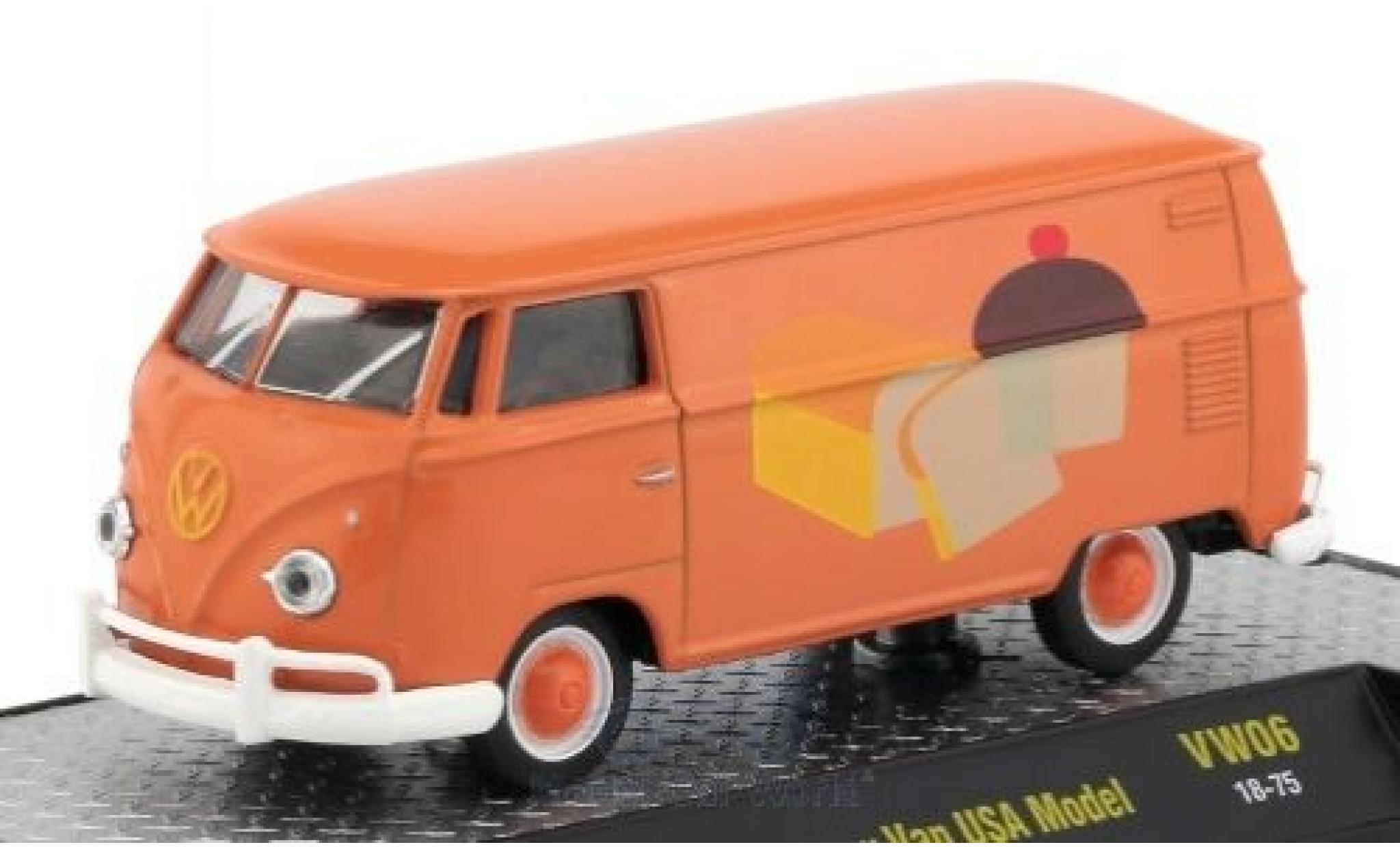 Volkswagen T1 A 1/64 M2 Machines Van orange/Dekor 1960 USA-Version diecast model cars