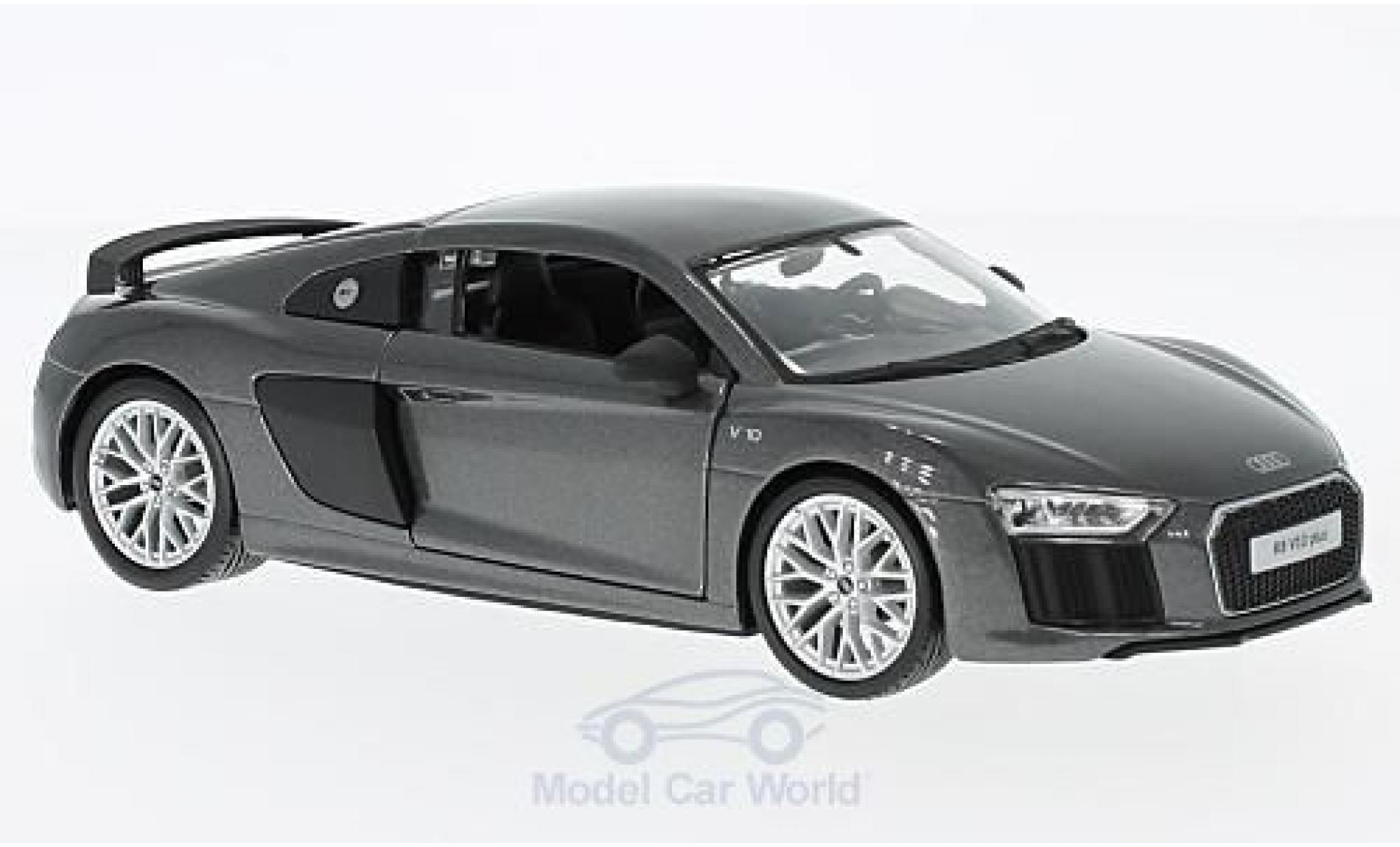 Audi R8 1/24 Maisto V10 Plus metallic grey diecast model cars