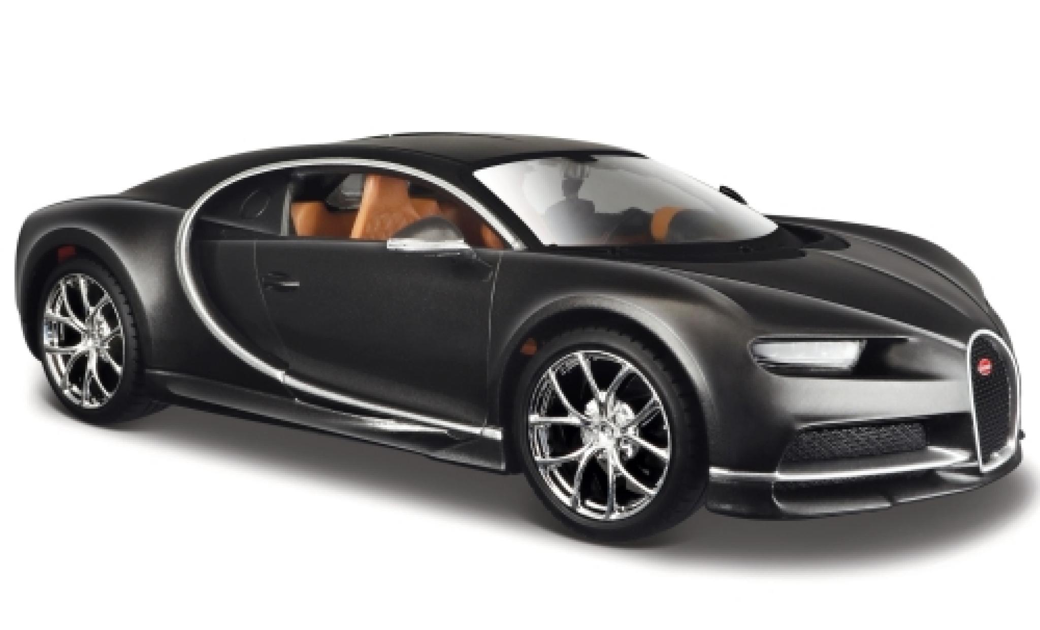 Bugatti Chiron 1/24 Maisto metallic grey 2016 diecast model cars