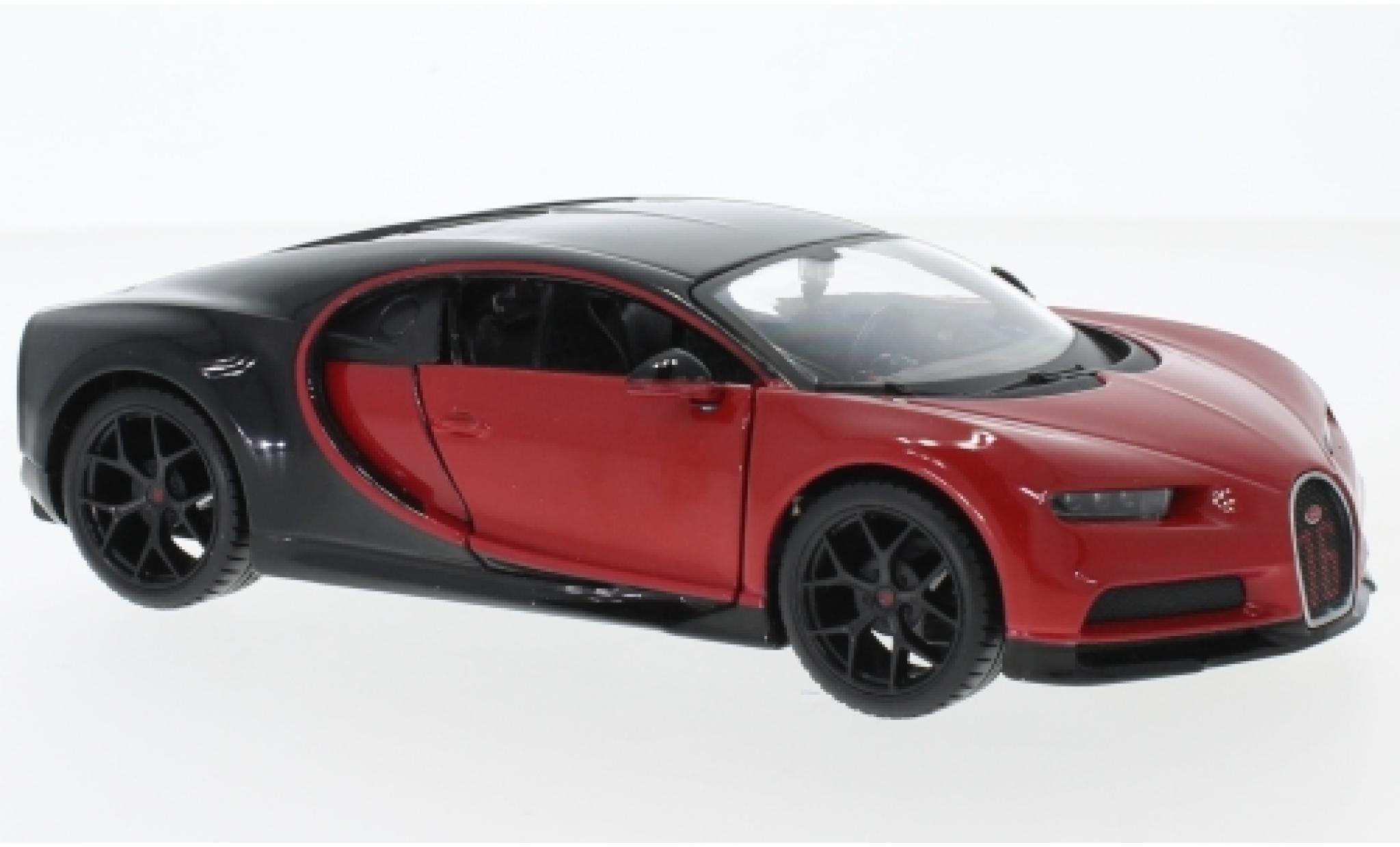 Bugatti Chiron 1/24 Maisto Sport red/black diecast model cars