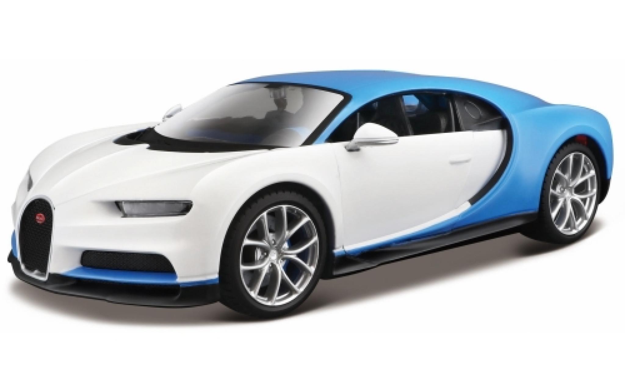 Bugatti Chiron 1/24 Maisto white/blue diecast model cars