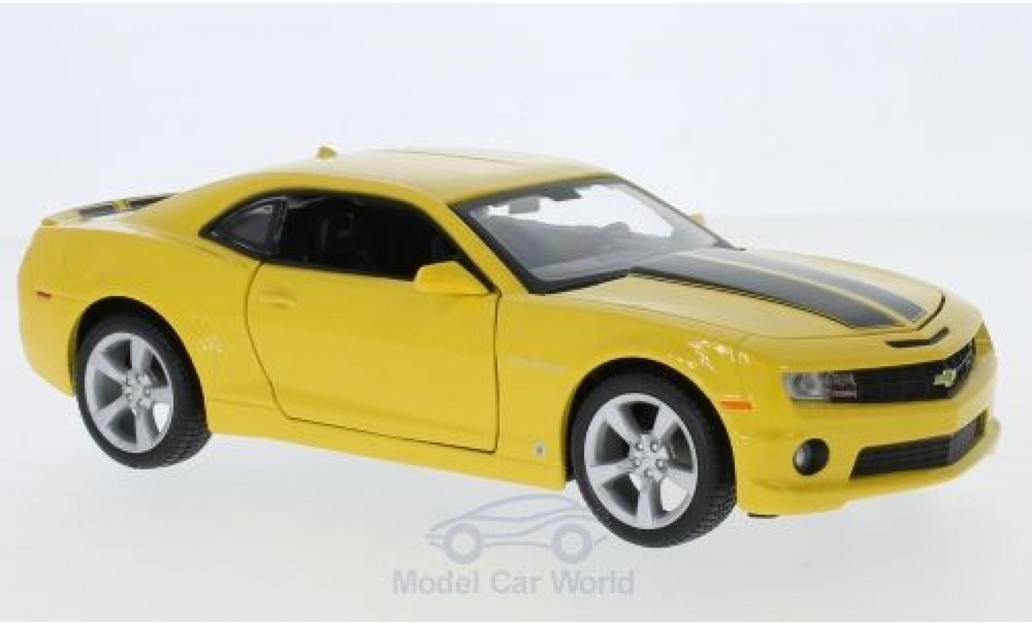 Chevrolet Camaro RS 1/24 Maisto SS RS yellow/black 2010 diecast model cars