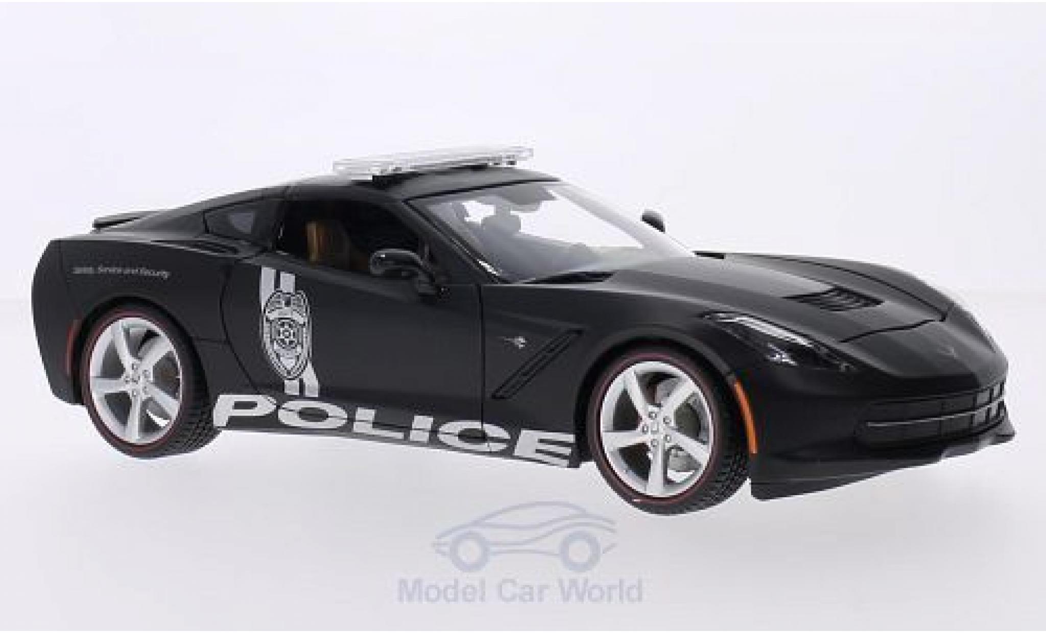 Chevrolet Corvette C7 1/18 Maisto (C7) Stingray matt-black Police 2014 diecast model cars