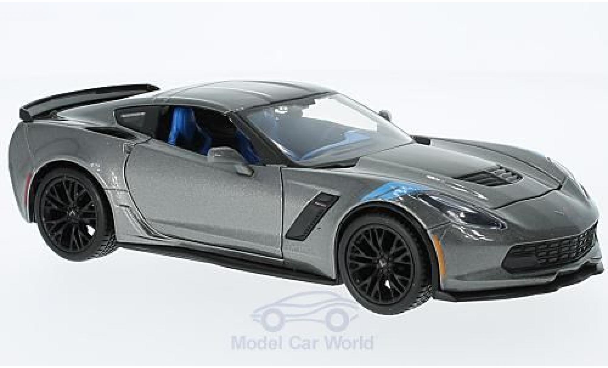 Chevrolet Corvette 1/24 Maisto Grand Sport metallic grey 2017 ohne Vitrine diecast model cars