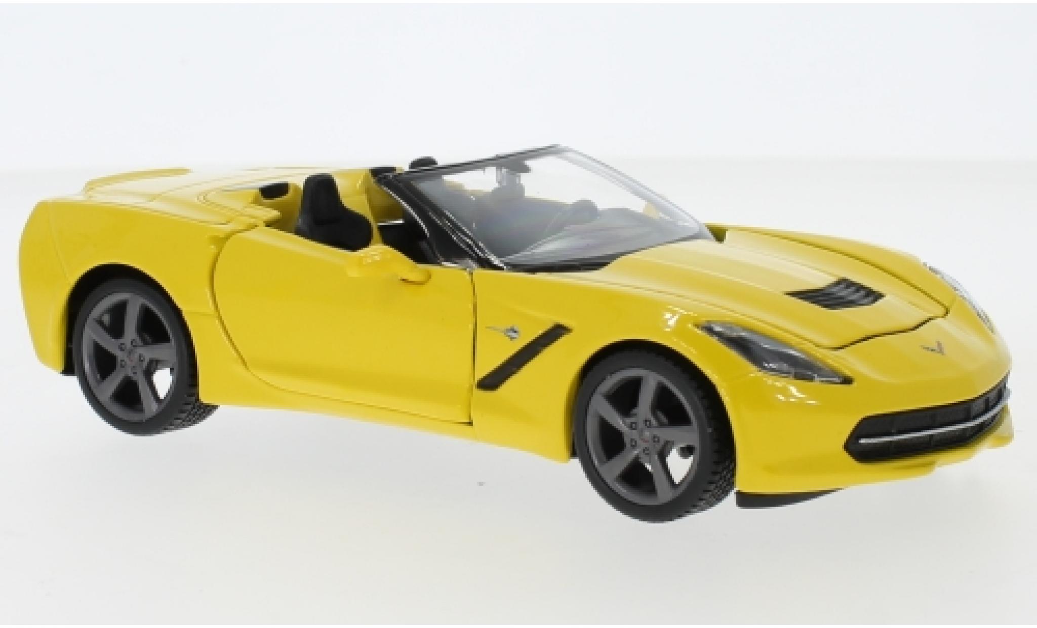 Chevrolet Corvette 1/24 Maisto Stingray (C7) Convertible yellow 2014 diecast model cars