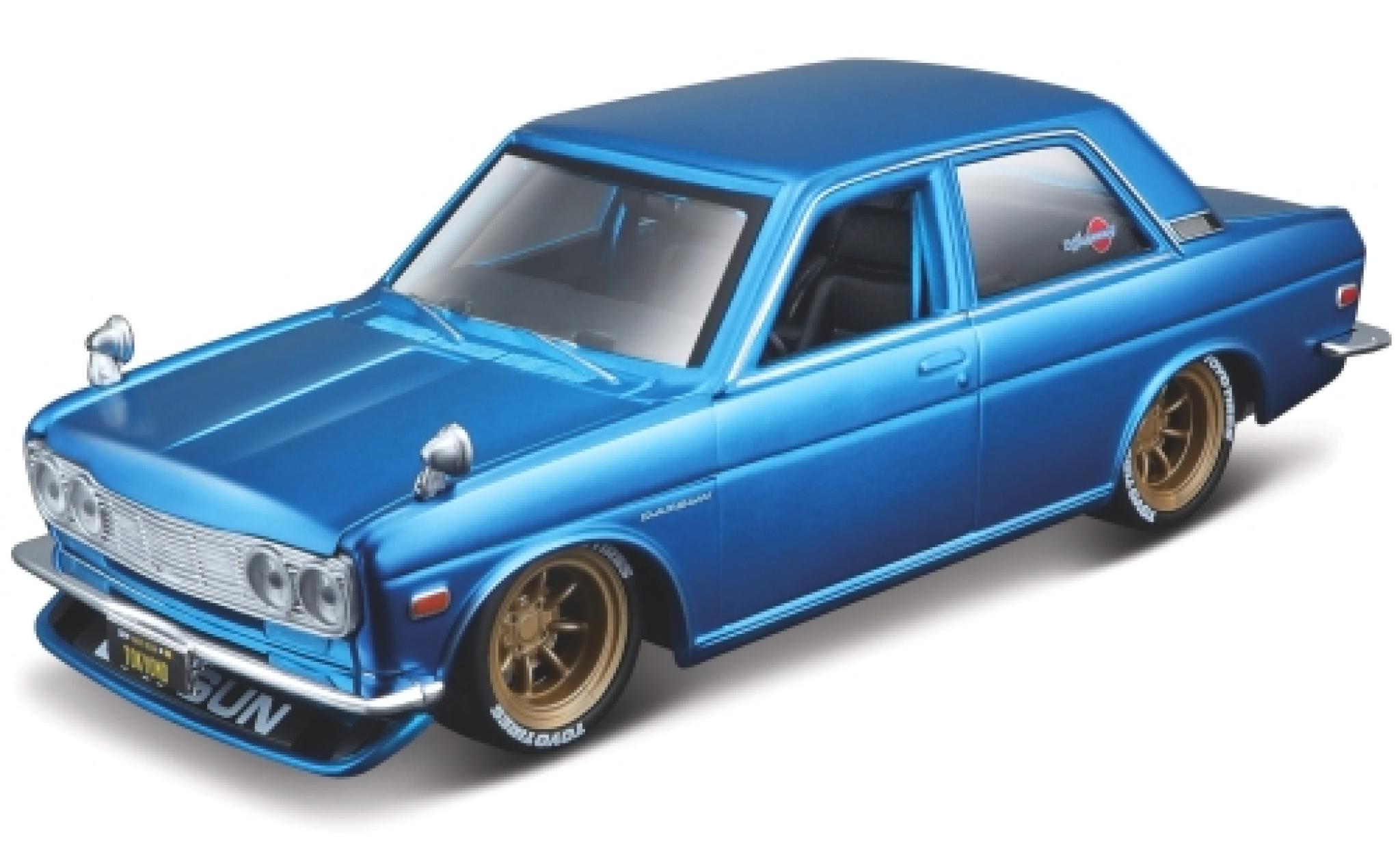 Datsun 510 1/24 Maisto metallic blue 1971 diecast model cars