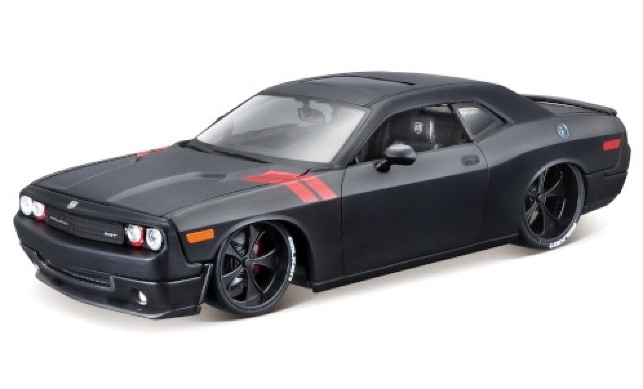 Dodge Challenger 1/24 Maisto SRT8 matt-black/red diecast model cars