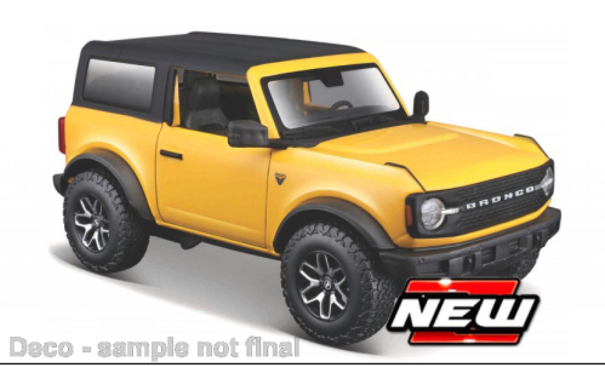 Ford Bronco 1/24 Maisto Badlands yellow/matt-black 2021 1:24 diecast model cars