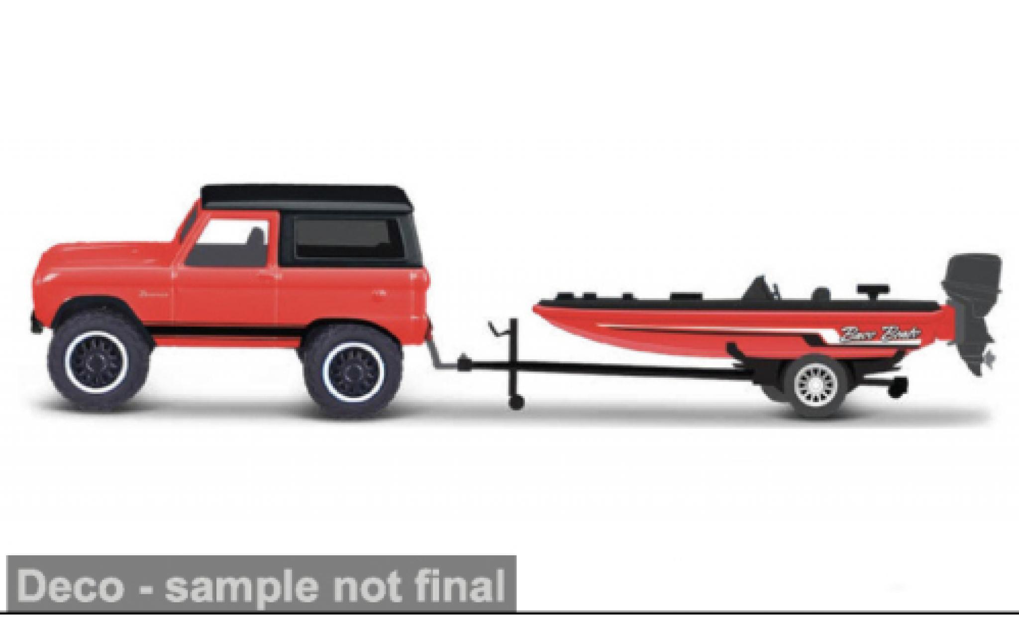 Ford Bronco 1/64 Maisto red 1966 1:64 diecast model cars