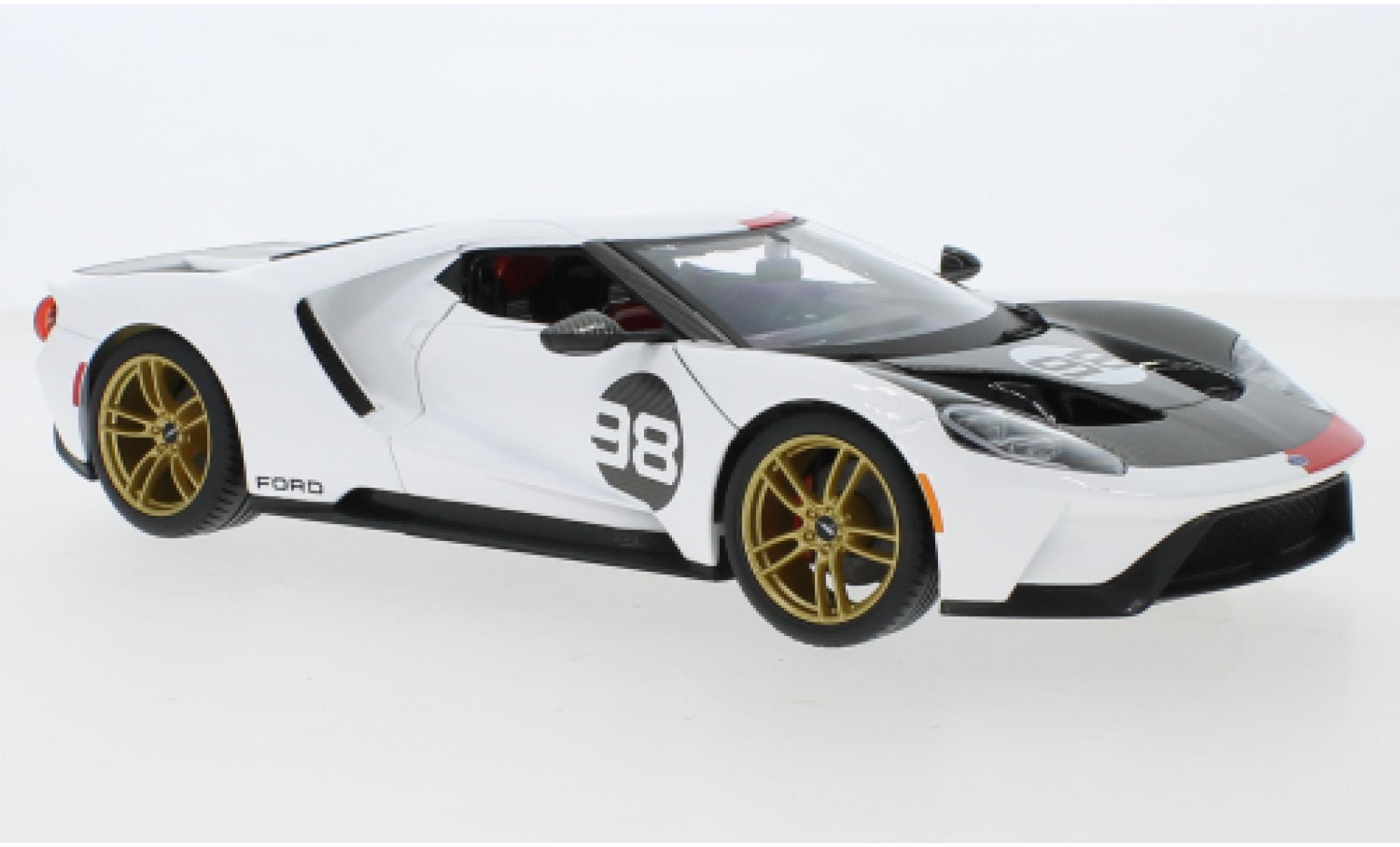 Ford GT 1/18 Maisto Heritage Edition white/Dekor 2021 No.98 diecast model cars