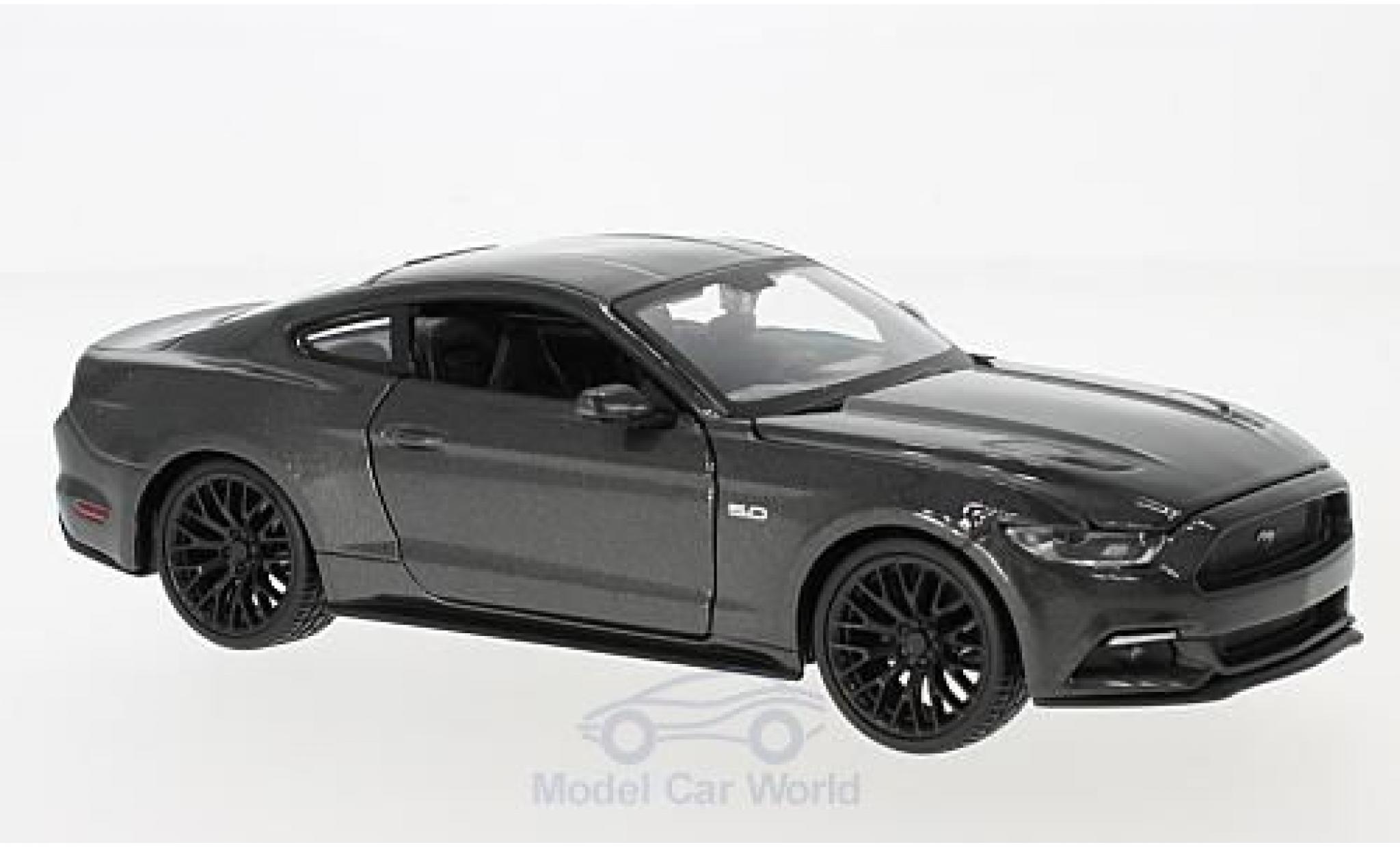 Ford Mustang 1/24 Maisto GT metallic grey 2015 diecast model cars