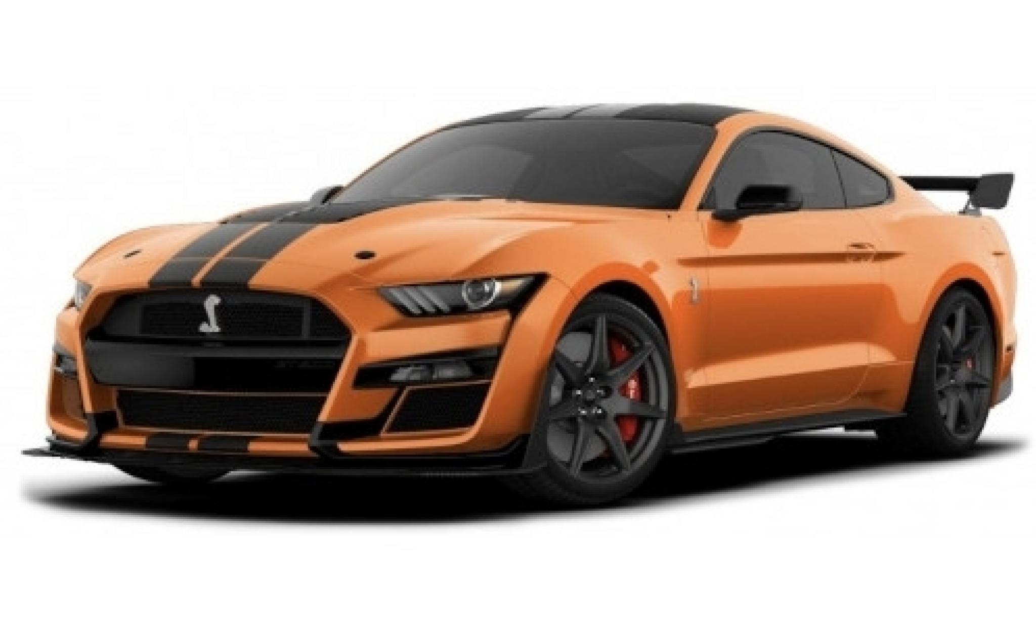 Ford Mustang 1/18 Maisto Shelby GT500 orange/matt-black 2020 diecast model cars