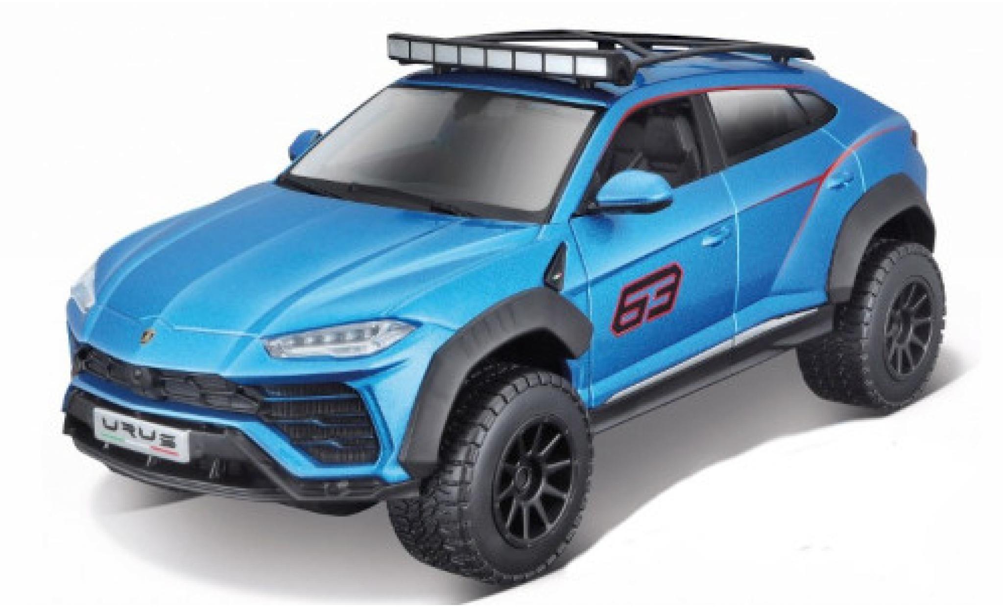Lamborghini Urus 1/24 Maisto metallic blue/Dekor No.63 diecast model cars