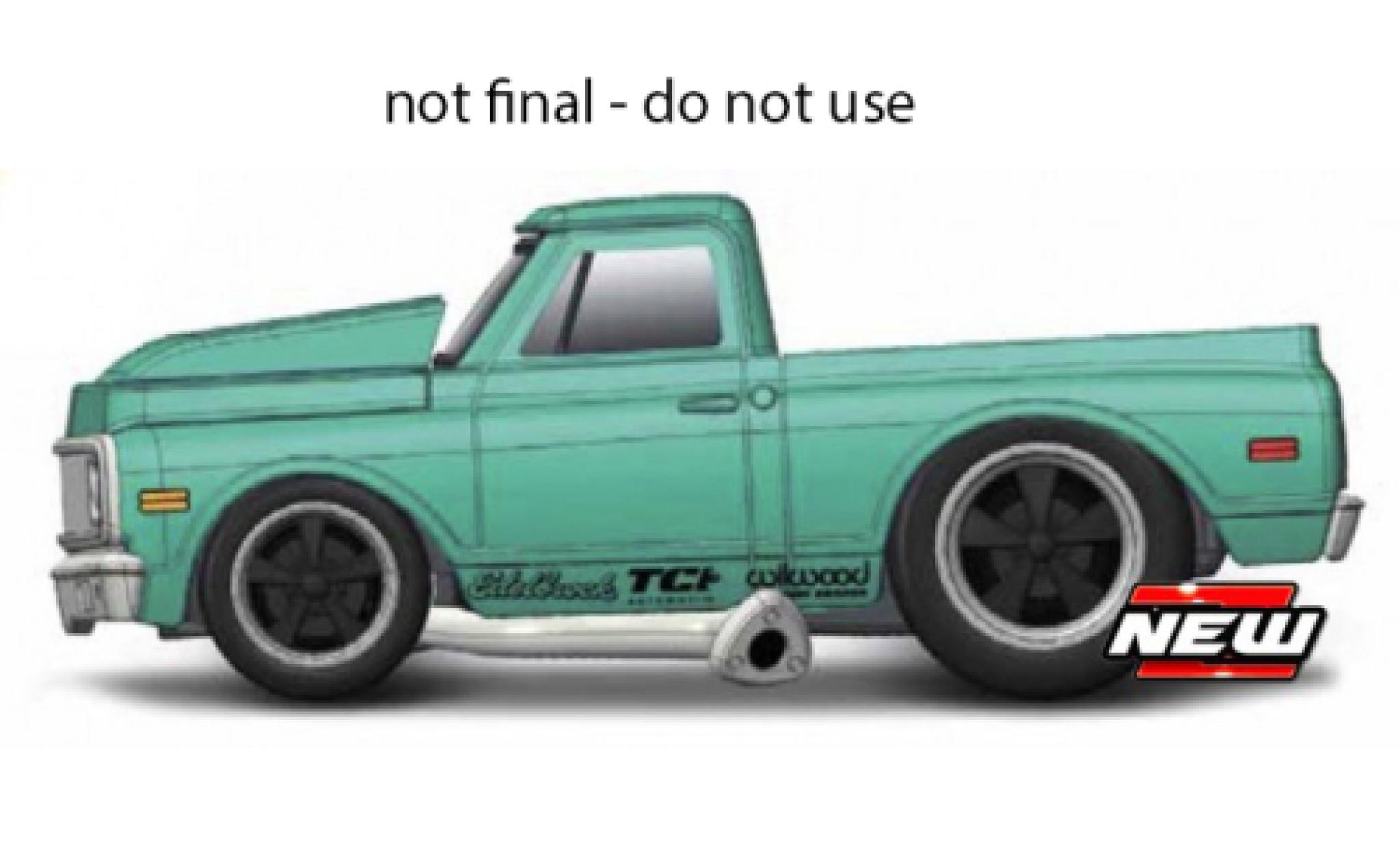Chevrolet C-10 1/64 Maisto turquoise 1972 diecast model cars
