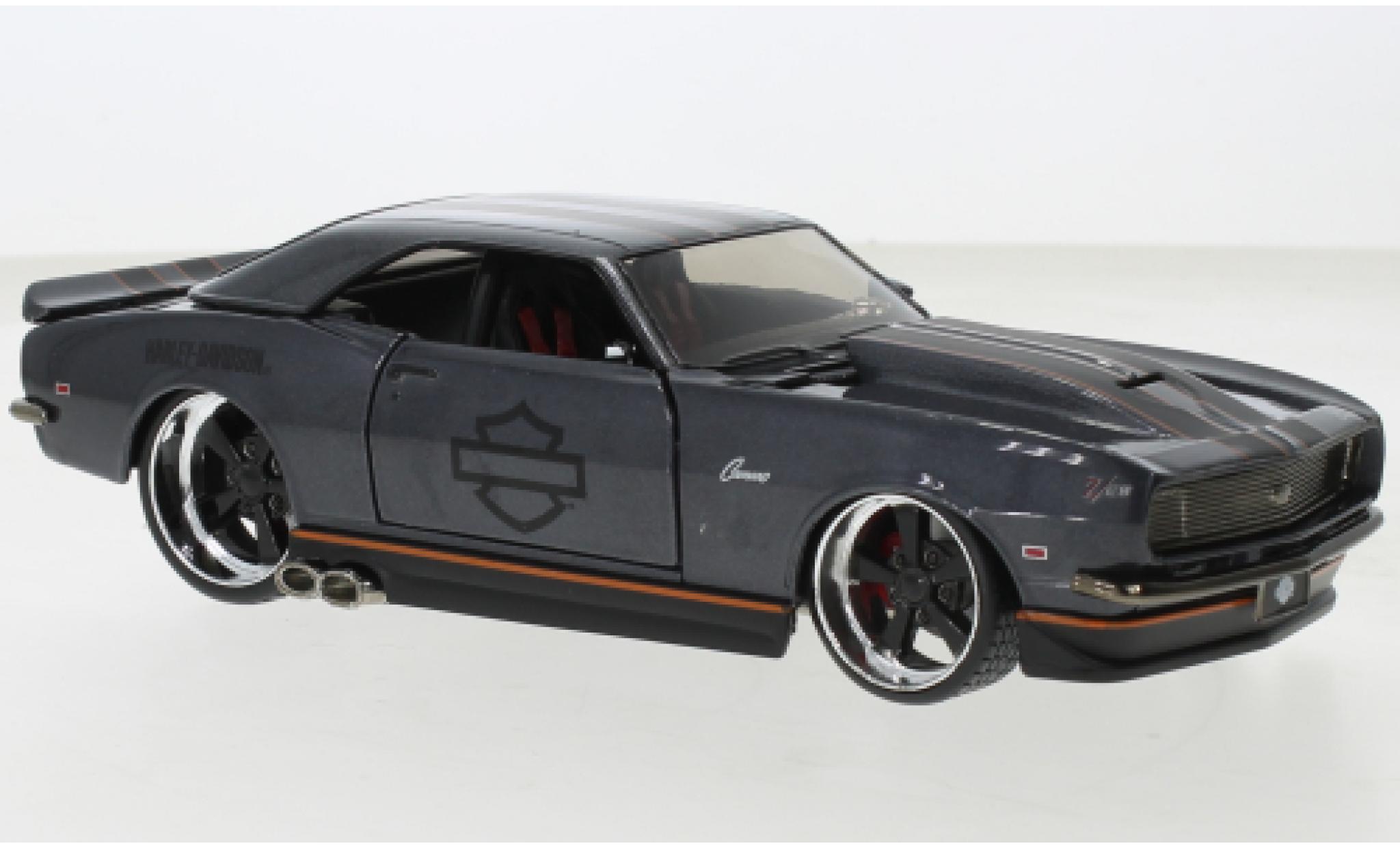 Chevrolet Camaro 1/24 Maisto Z28 metallise grey Harley-Davidson 1968 diecast model cars
