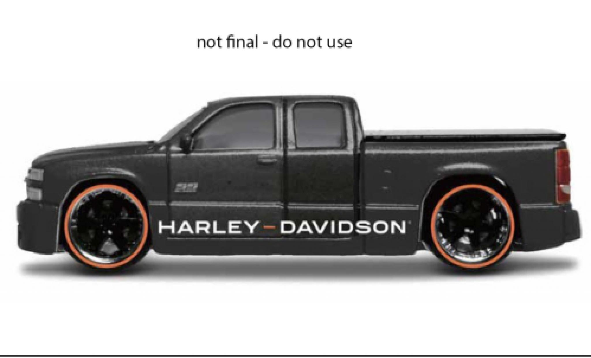 Chevrolet Silverado 1/64 Maisto SS Pick Up black/orange Harley-Davidson 2004 diecast model cars
