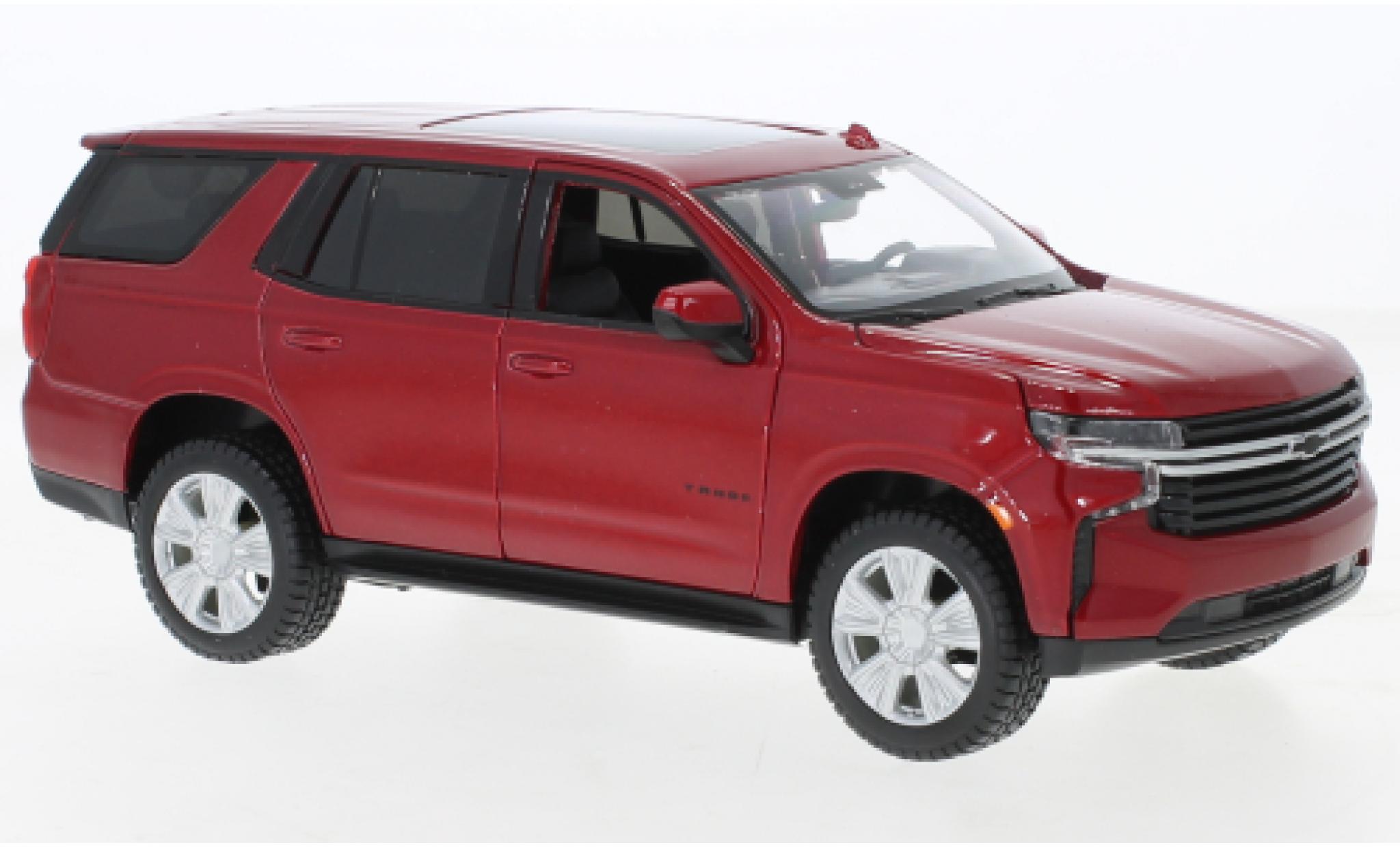 Chevrolet Tahoe 1/24 Maisto metallise red 2021 diecast model cars