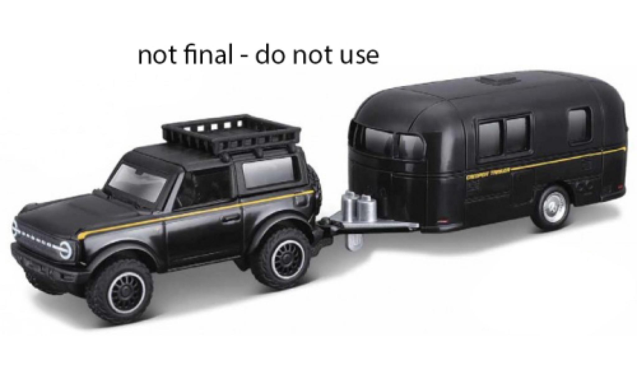 Ford Bronco 1/64 Maisto black/yellow 2021 diecast model cars