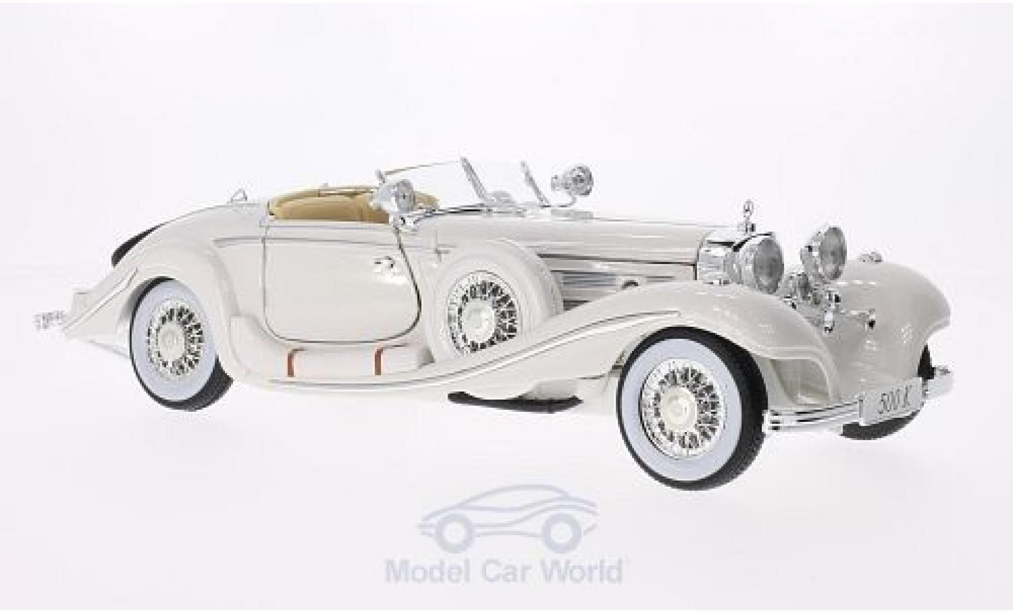 Mercedes 500 1/18 Maisto K Typ Spezial-Roadster white Maharadjah 1936 diecast model cars
