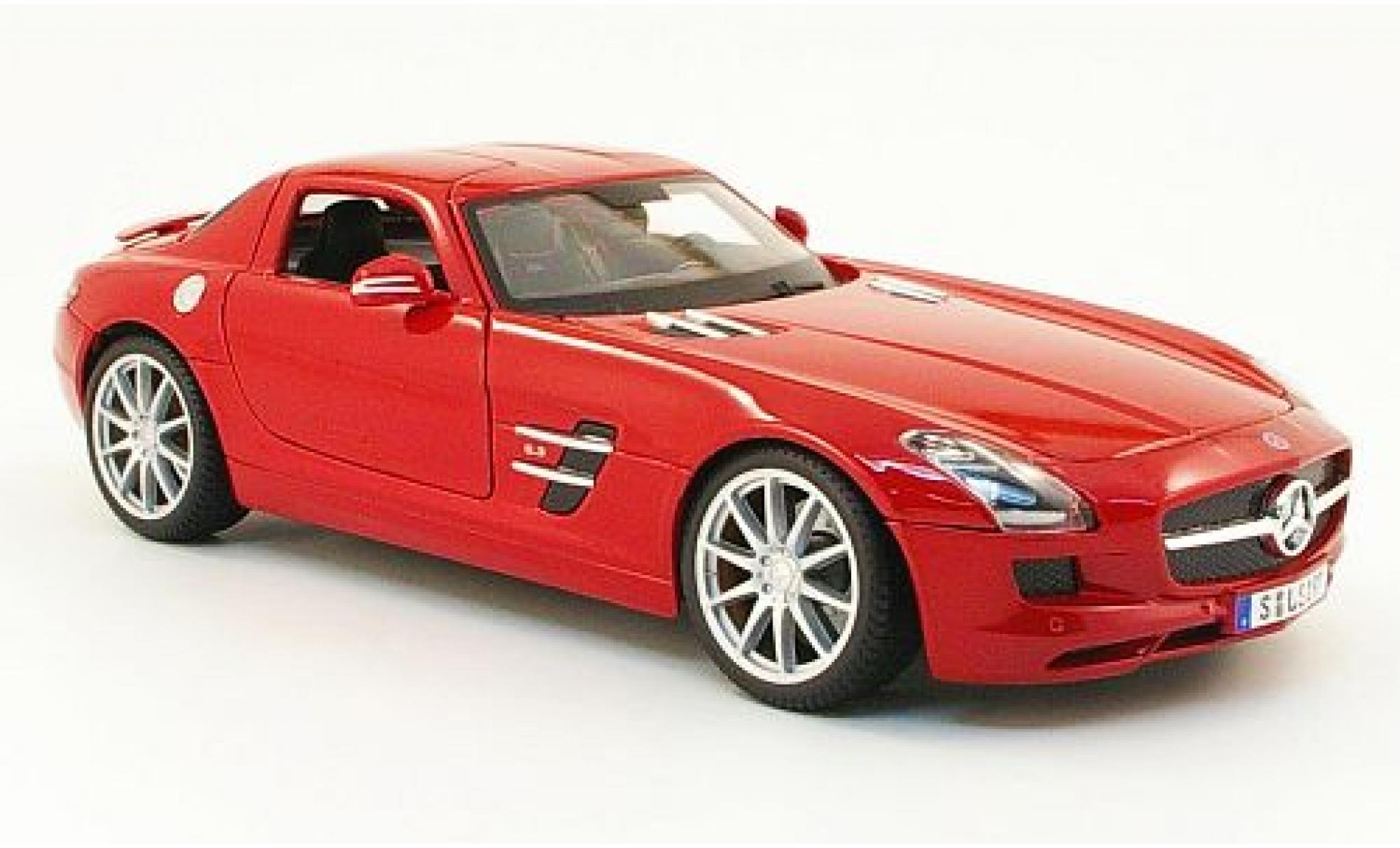 Mercedes SLS 1/18 Maisto AMG (C197) metallic red 2010 diecast model cars