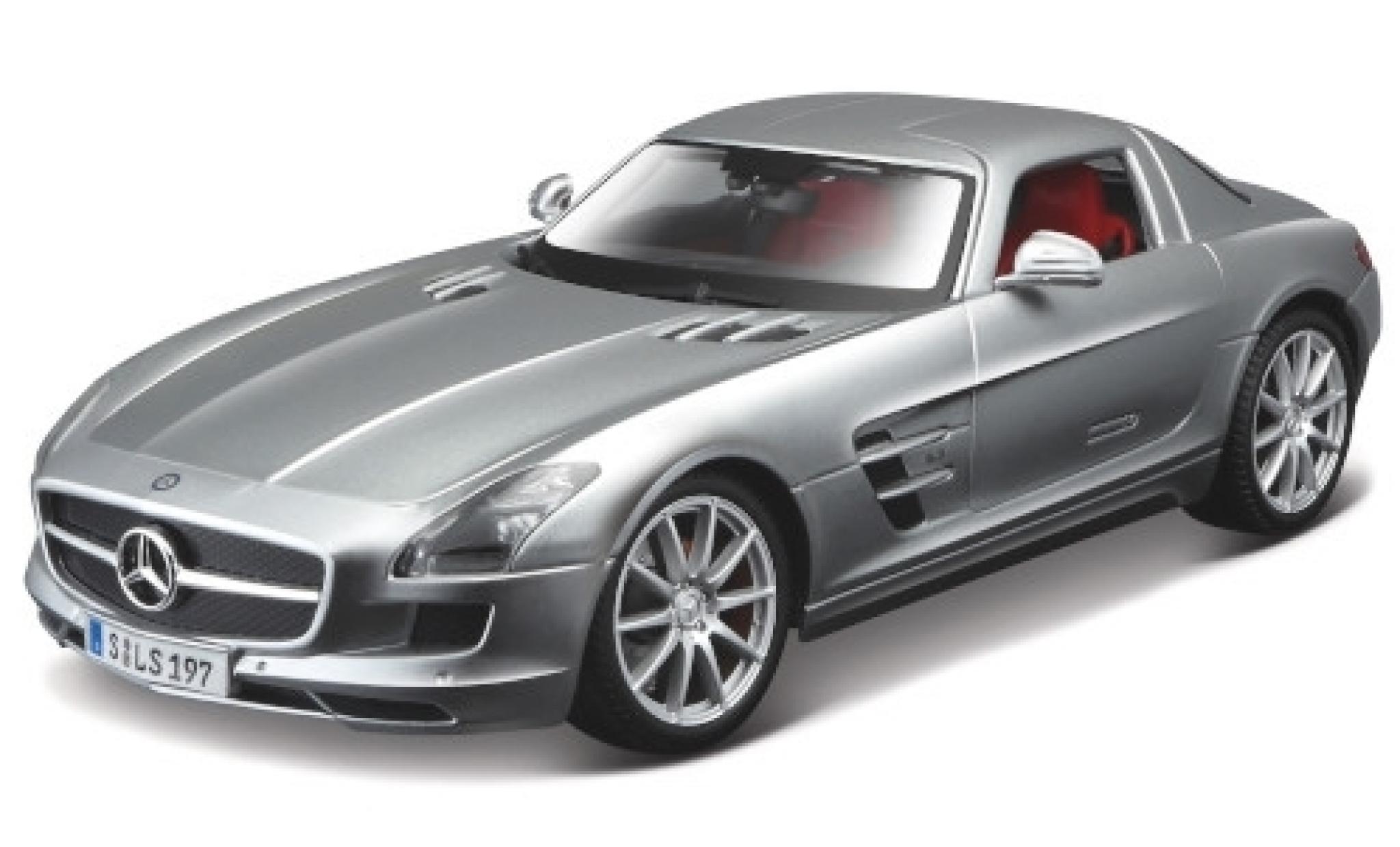 Mercedes SLS 1/18 Maisto AMG (C197) grey 2010 diecast model cars