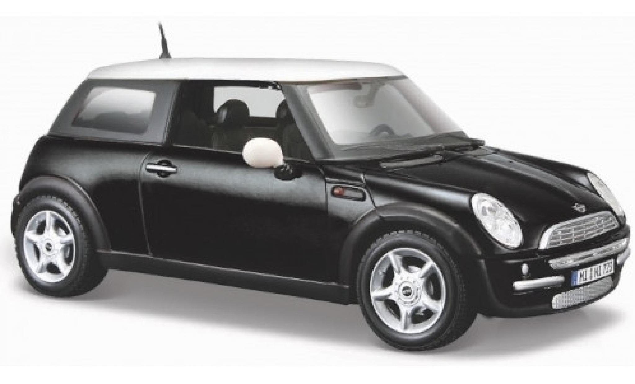 Mini Cooper 1/24 Maisto matt-black/white diecast model cars